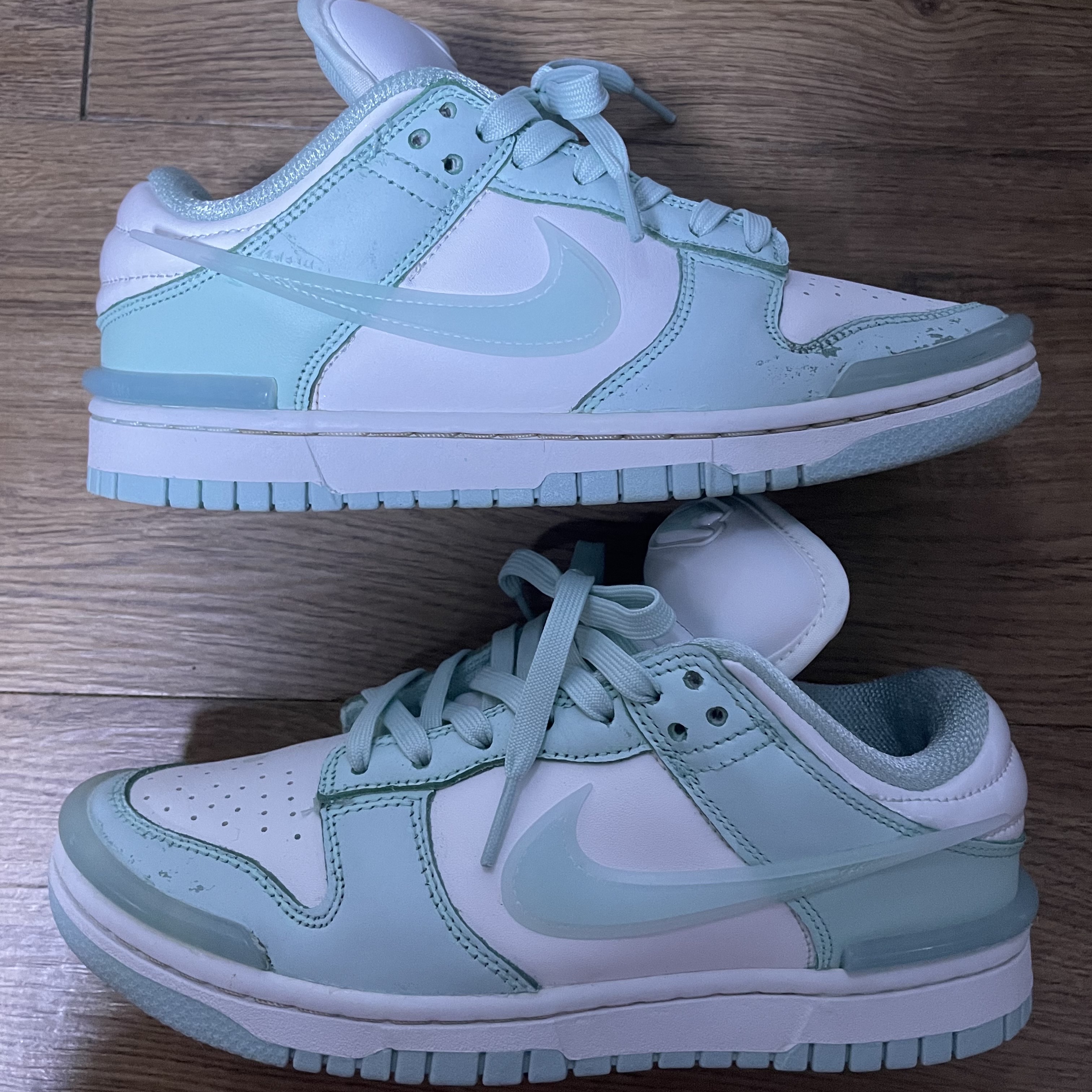 (W) Nike Dunk Low Twist Jade Ice 착용 스타일 - 4
