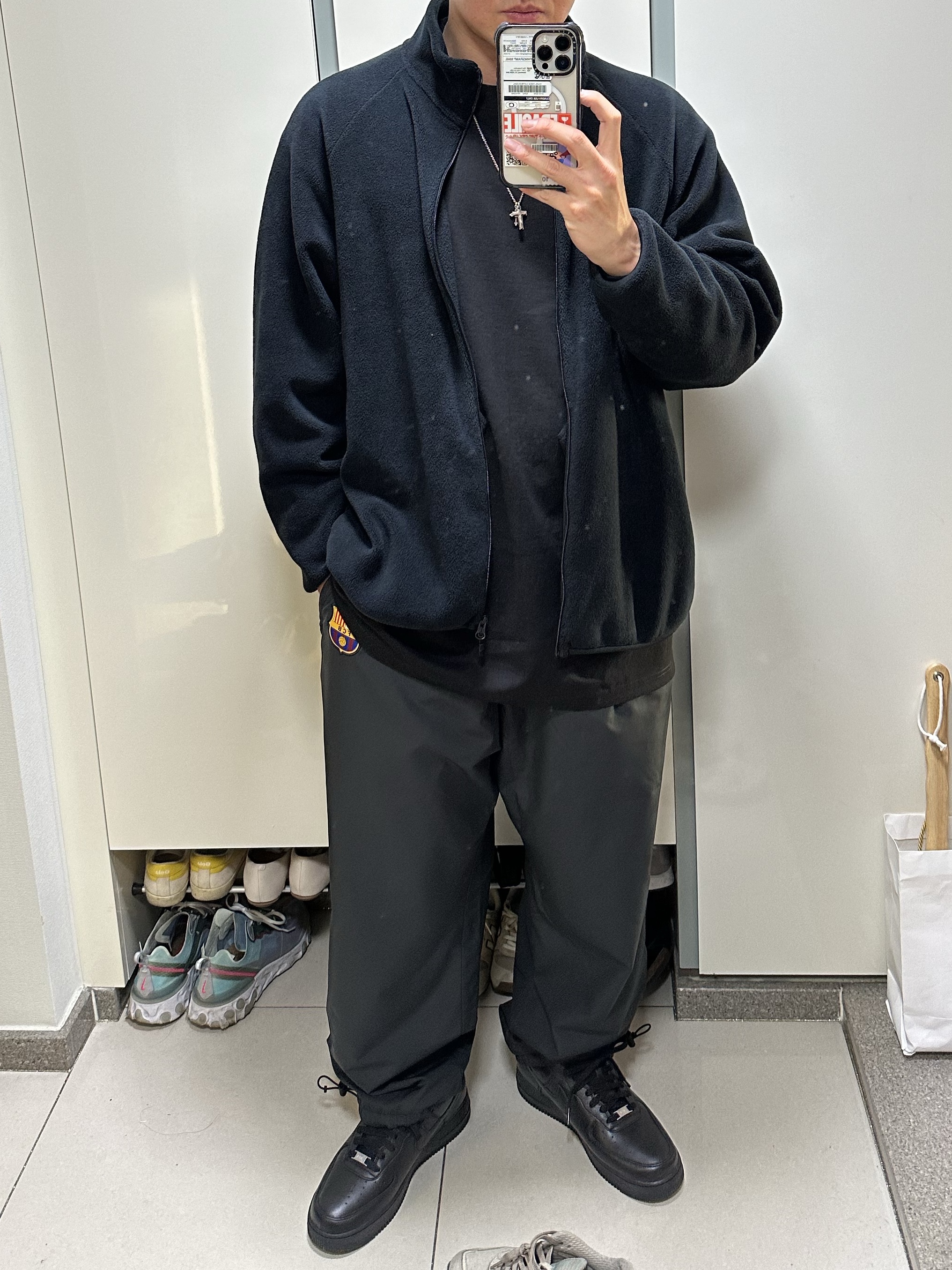 Nike x 1017 Alyx 9SM Air Force 1 Low SP Black 착용 스타일