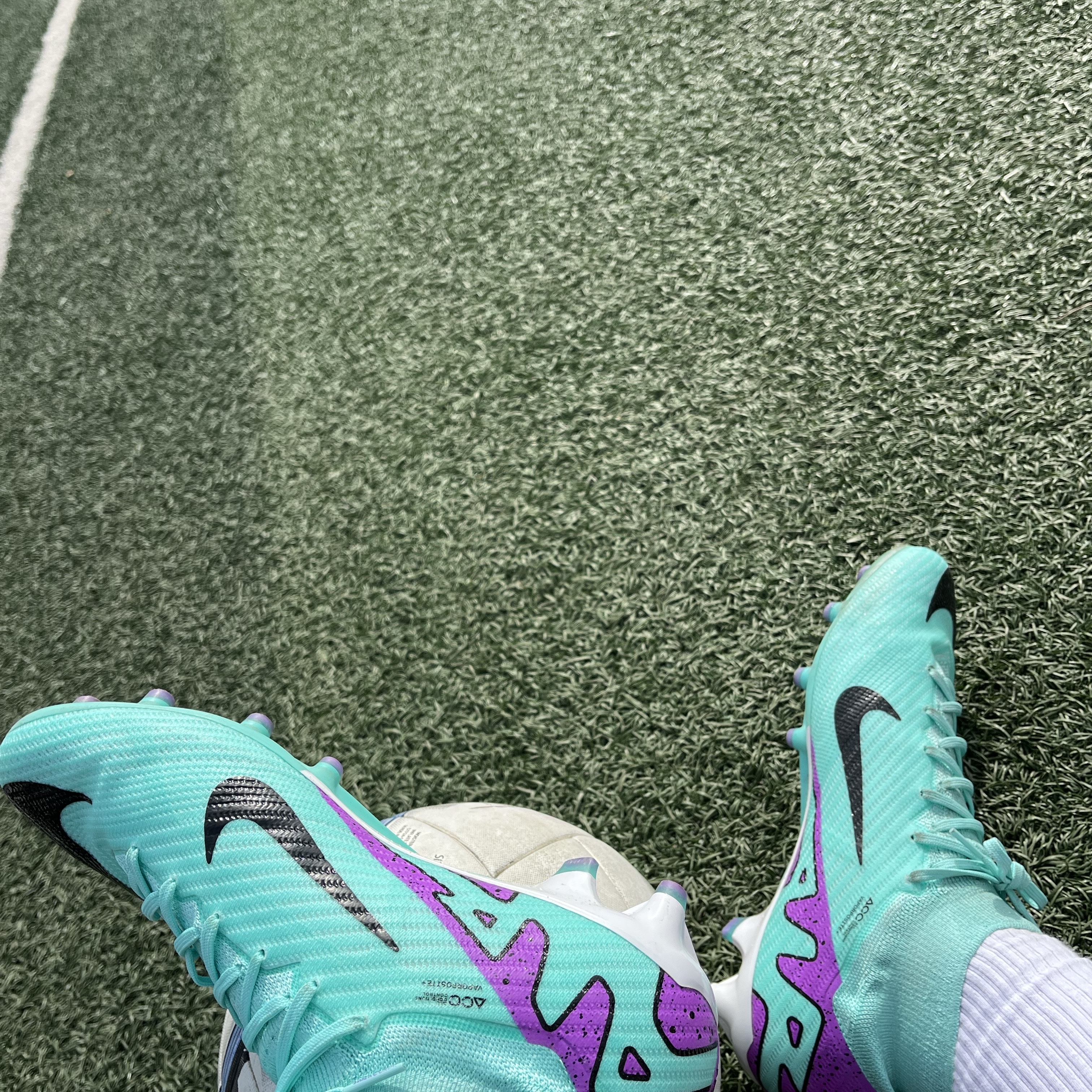 Nike Zoom Mercurial Superfly 9 Elite AG Pro Hyper Turquoise 착용 스타일 - 1