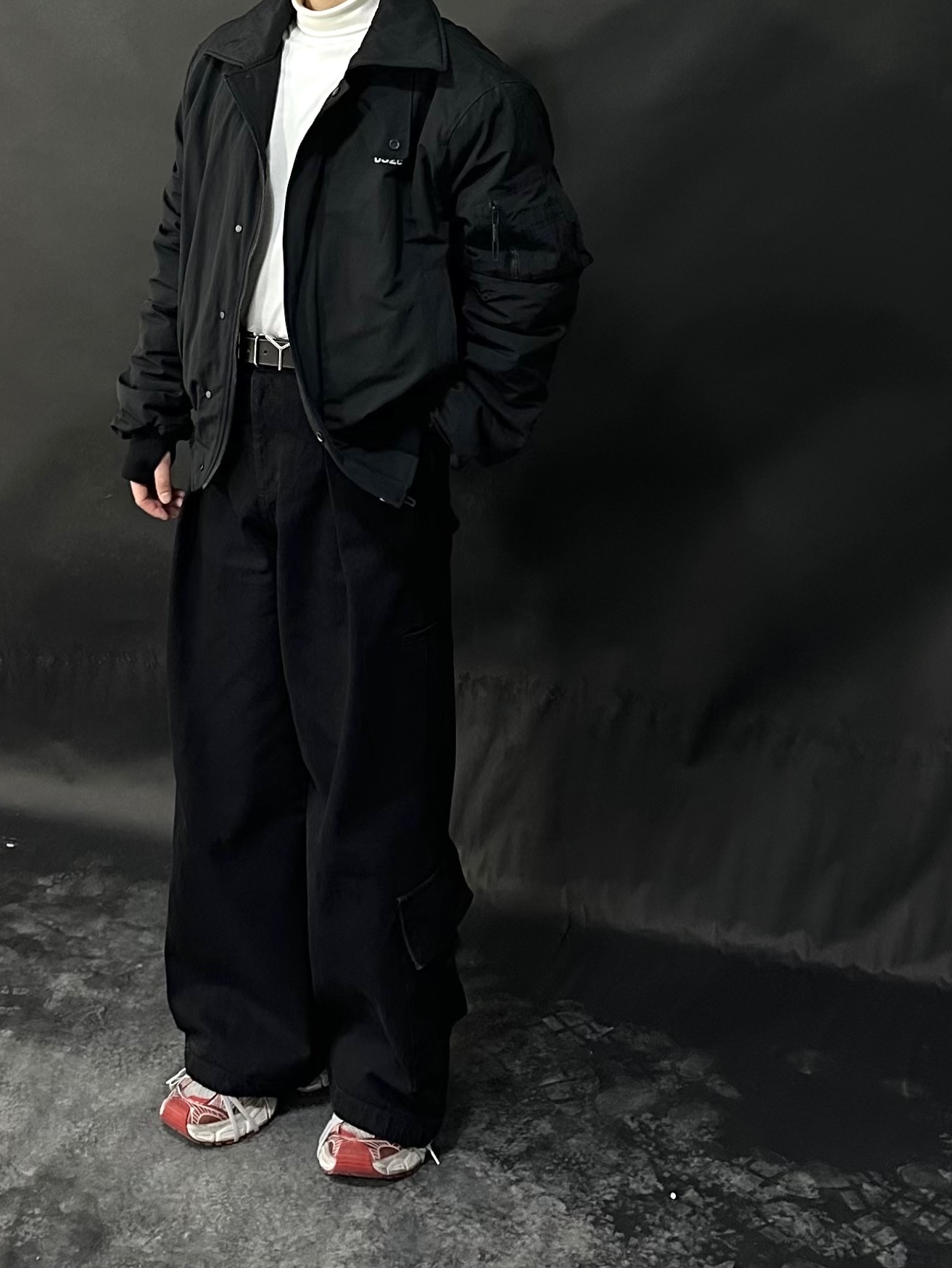 Wooyoungmi Cargo Denim Pants Black - 23FW, Balenciaga 3XL Sneakers White Red 착용 스타일 - 2