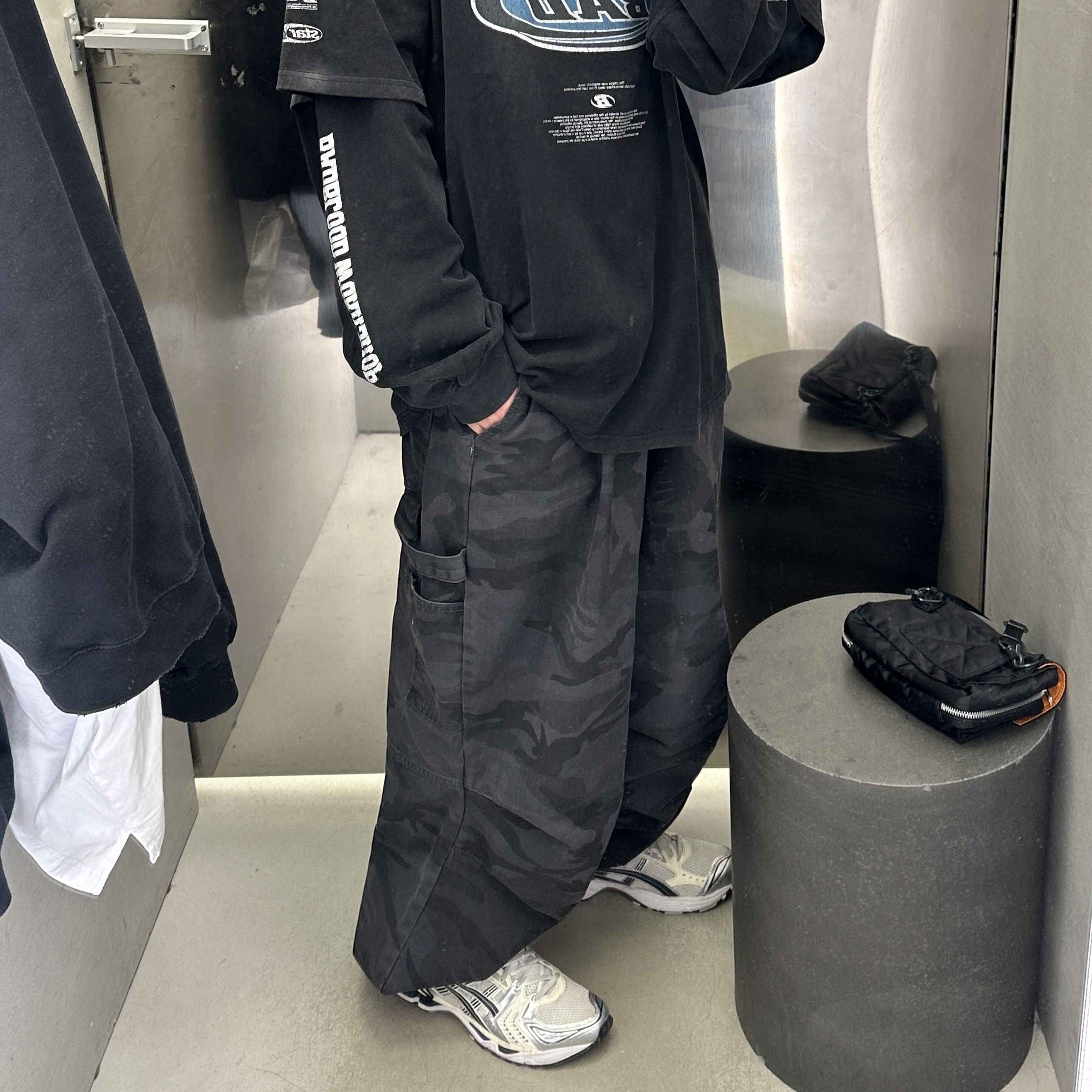 (W) Asics Gel-Kayano 14 White Midnight 착용 스타일 - 1