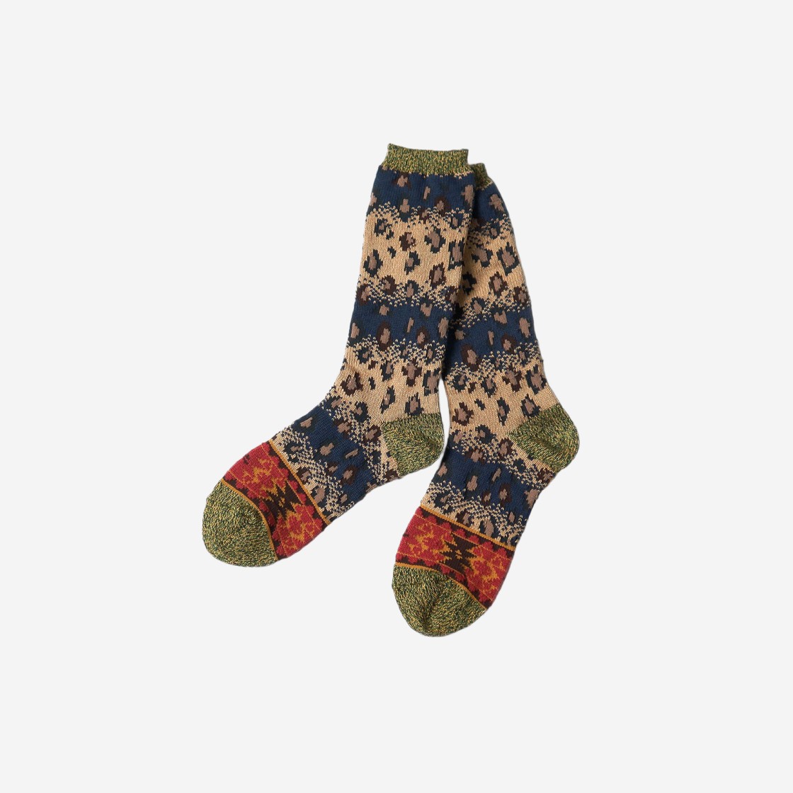 Kapital 84 Pieces Animal Border Socks Blue 상세 이미지 1