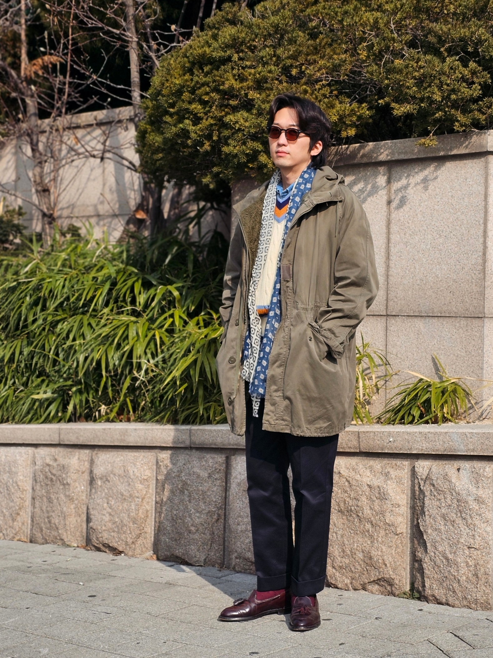 Alden 563 Shell Cordovan Tassel Loafers Color 8 - D 착용 스타일