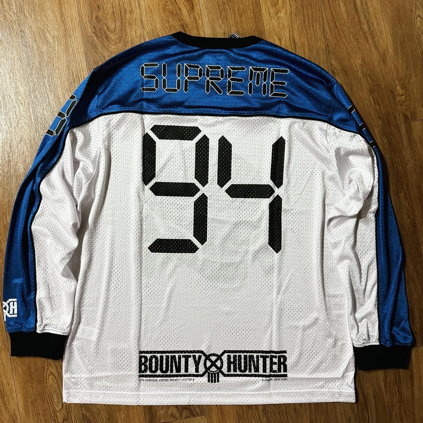 Supreme x Bounty Hunter Mesh Moto Jersey Royal Blue - 23FW 착용 스타일 - 1