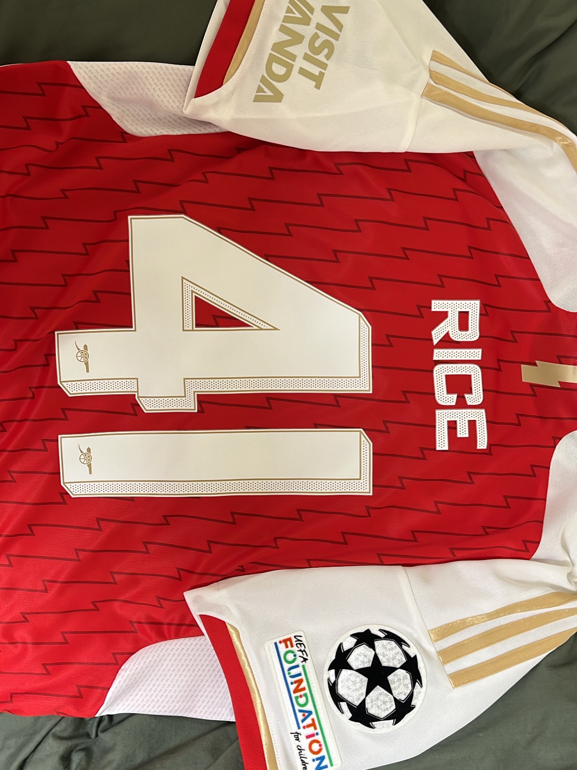 Adidas Arsenal 2023/24 Home Jersey Better Scarlet White - KR Sizing (Non Marking Ver.) 착용 스타일