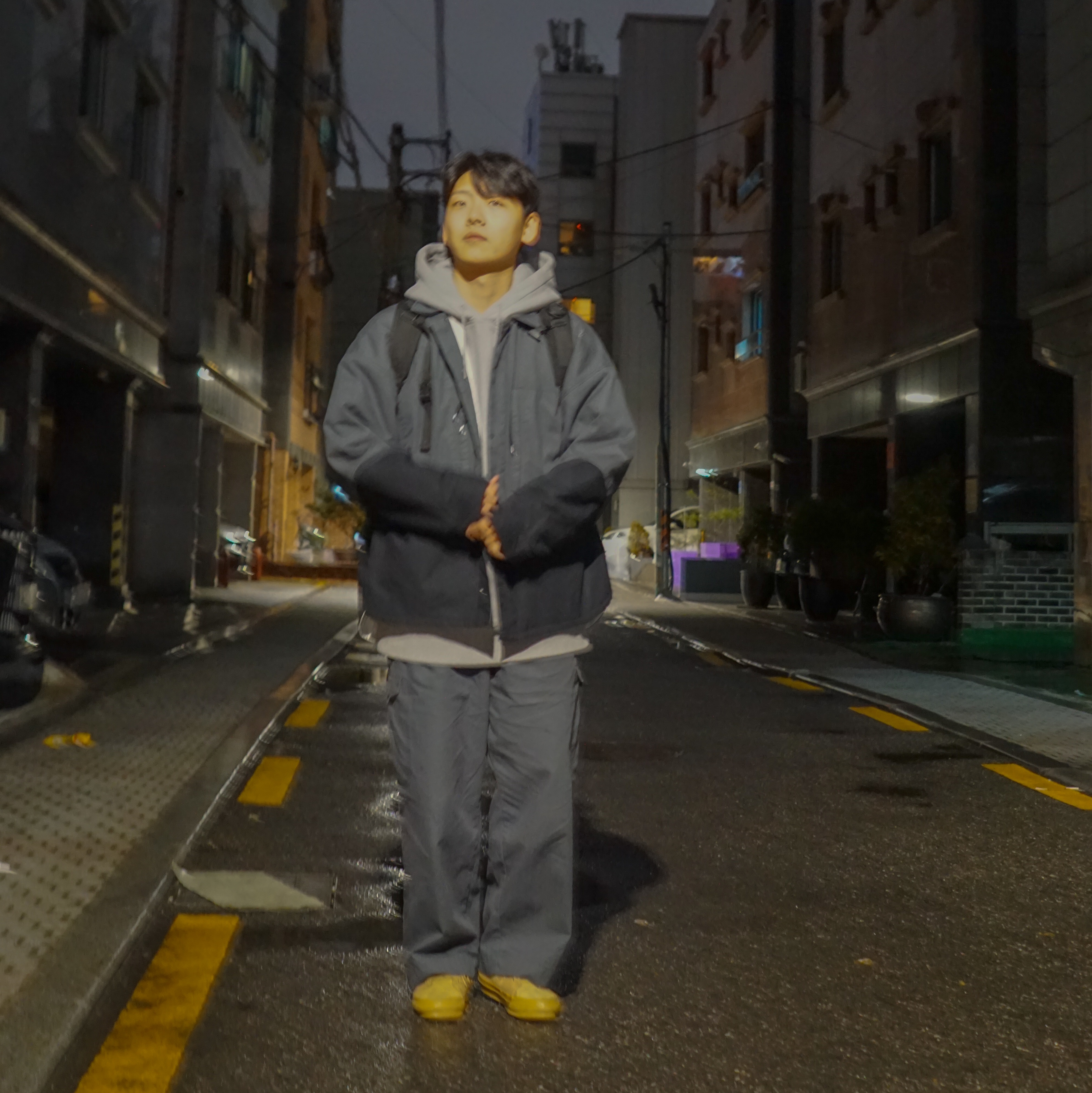 Vans TDC Sk8-Mid Reissue 83 MG LX TDC Antelope, Vans TDC Coach Jacket Navy 착용 스타일