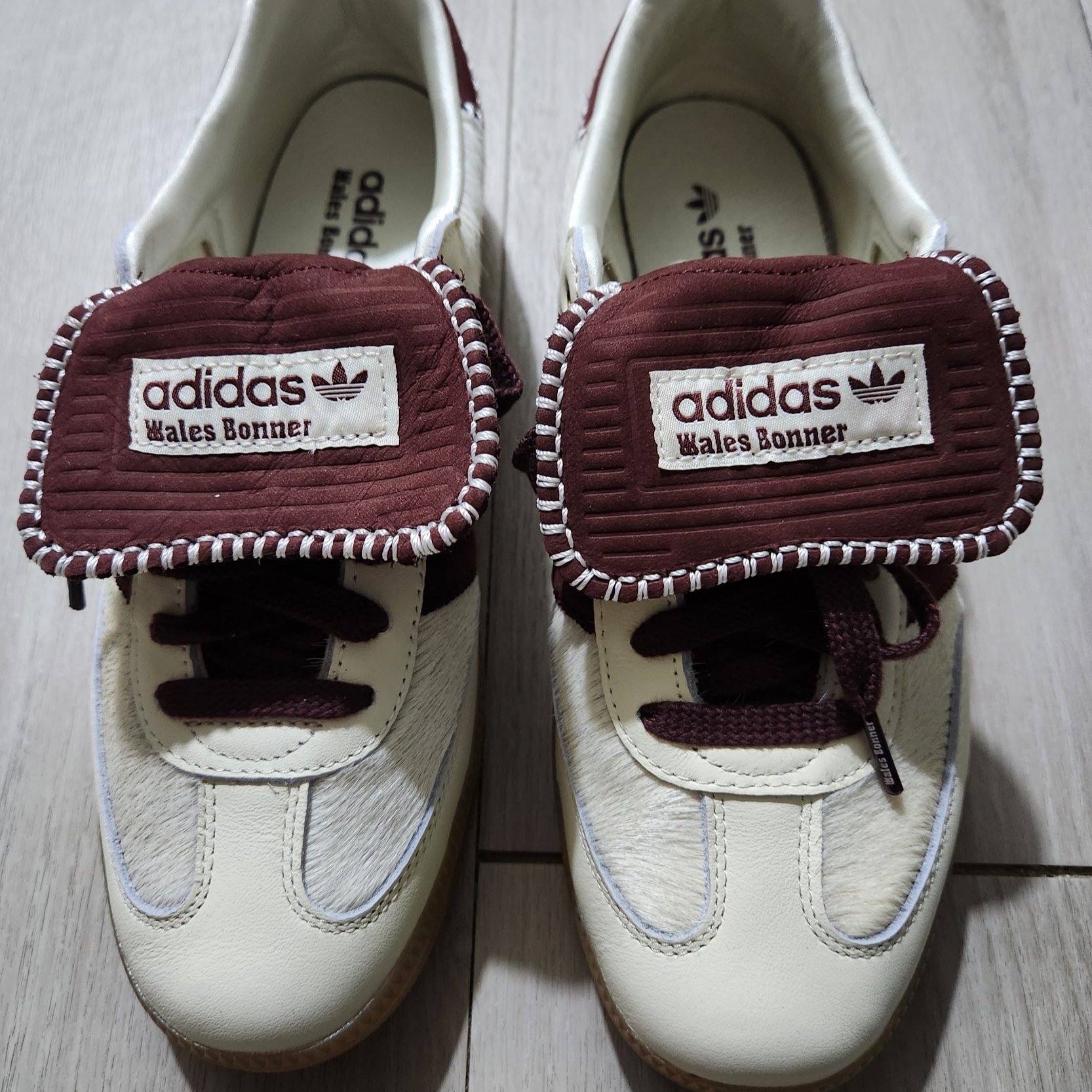 Adidas x Wales Bonner Pony Tonal Samba Cream White Mystery Brown 착용 스타일