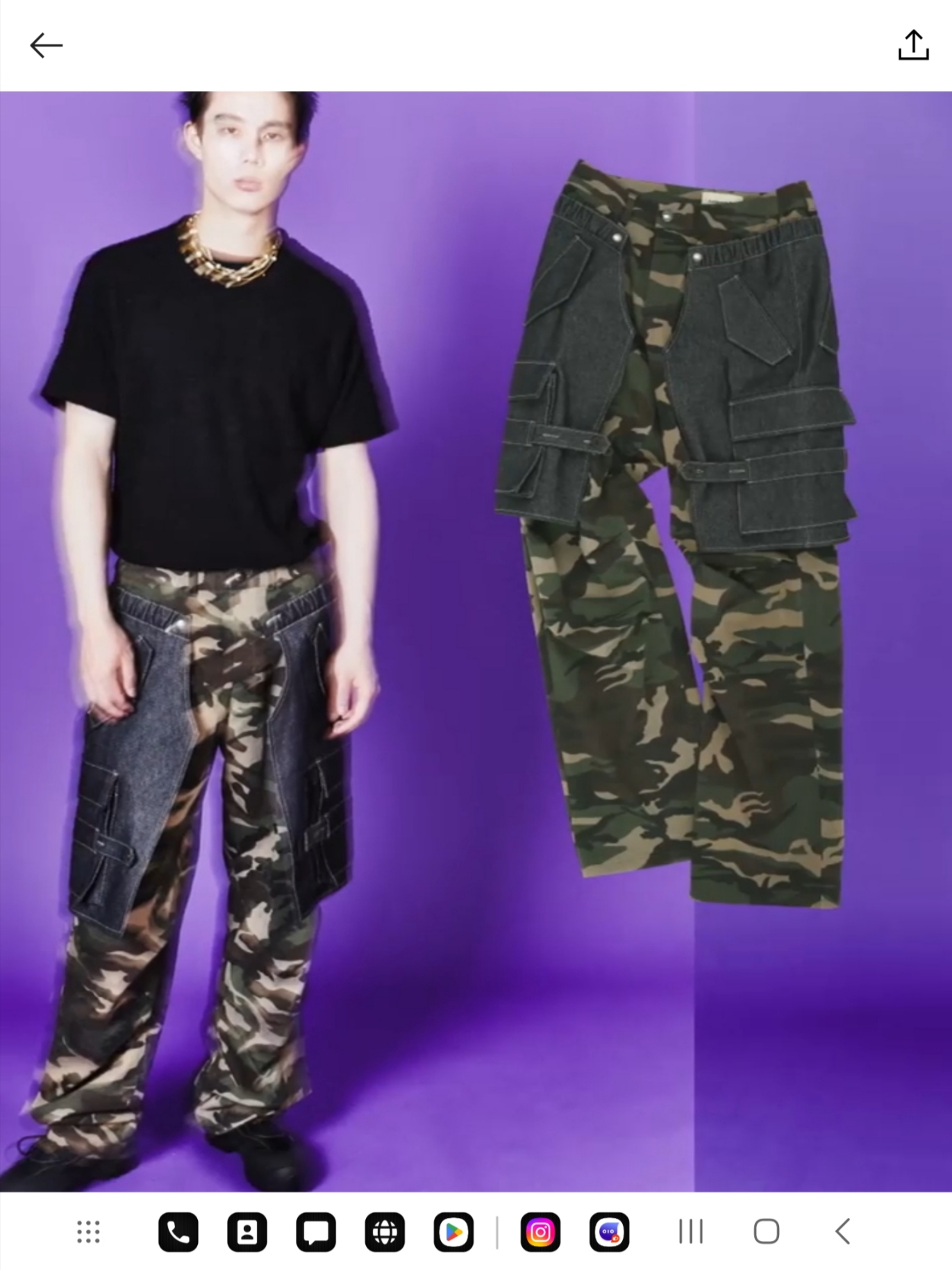 Asics x P.E Nation Gel-1130 Cream Paper Bag, [KREAM 단독] ADSB Andersson Bell Raptor Layered Cargo Pants Indigo Green 착용 스타일 - 2