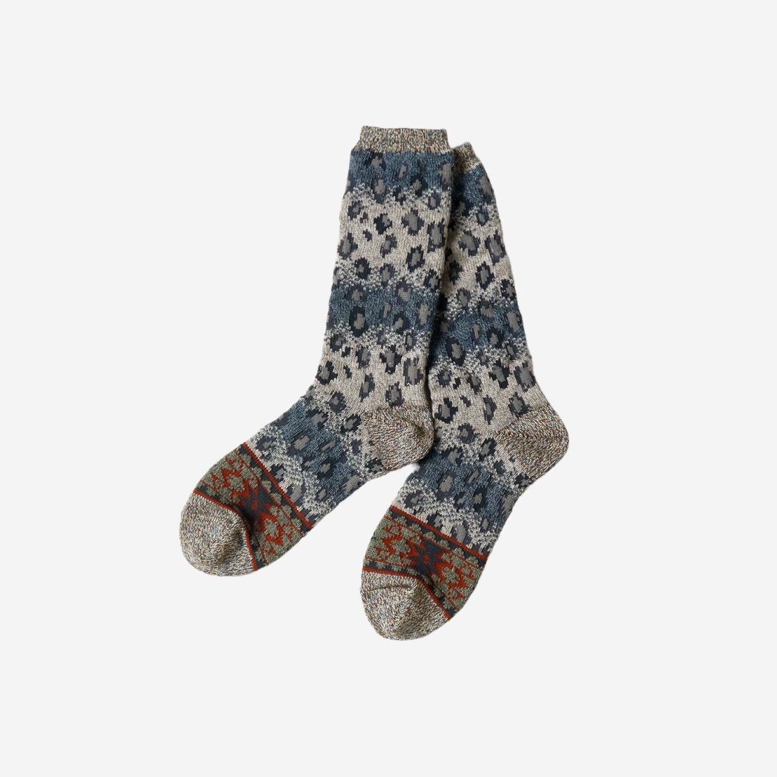 Kapital 84 Pieces Animal Border Socks Gray 상세 이미지 1