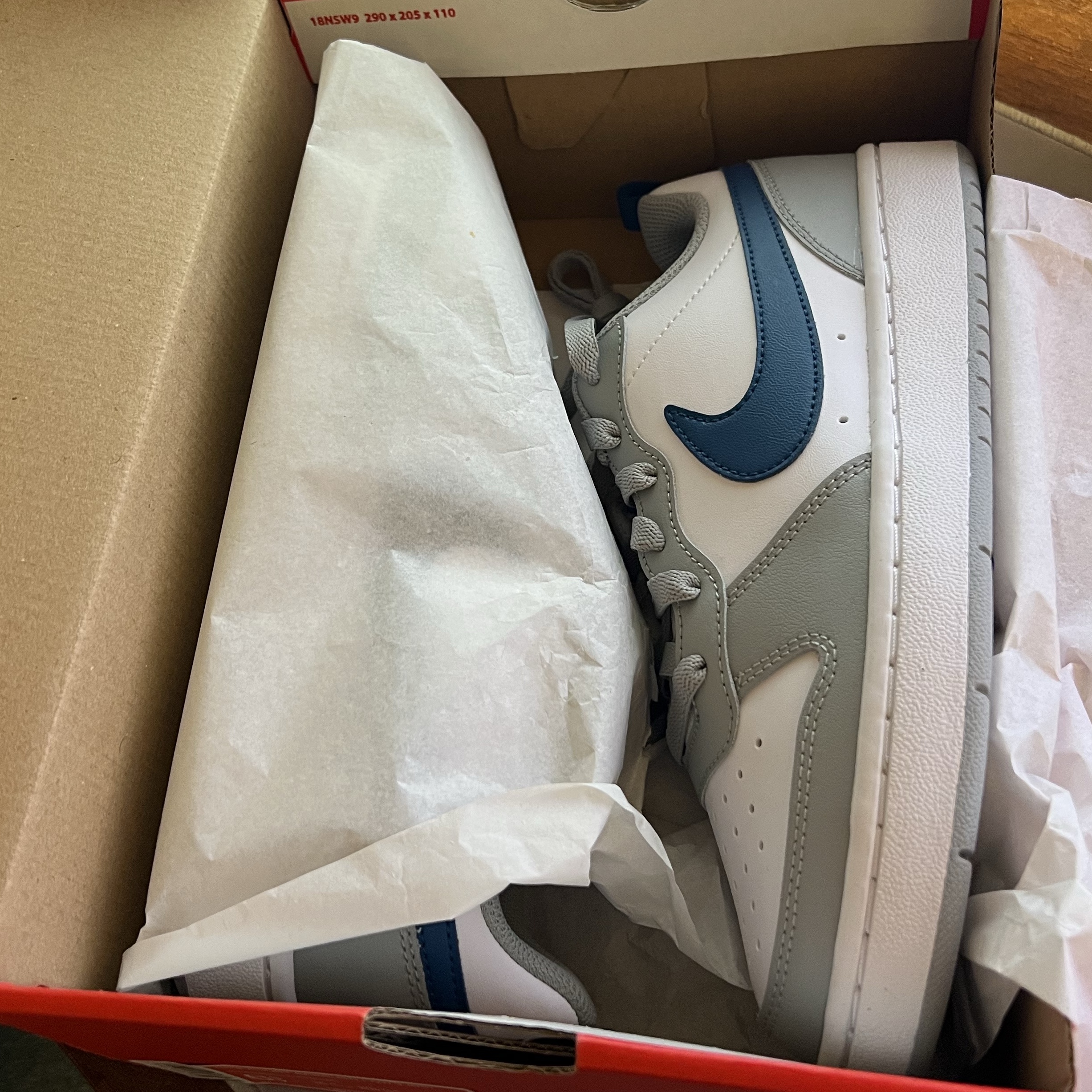 (GS) Nike Court Borough Low 2 Light Smoke Grey 착용 스타일