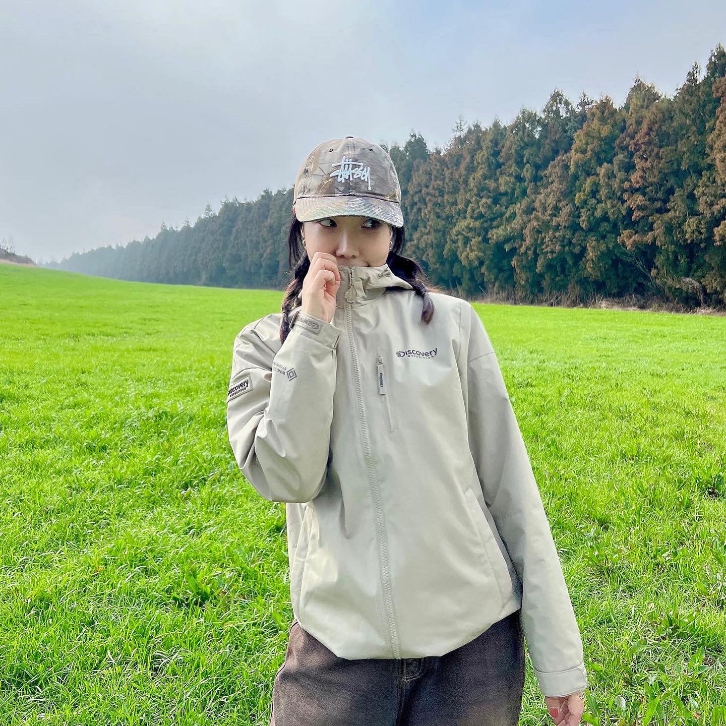 Stussy Basic New Era 9Twenty Basic Strapback Real Tree Edge, Asics Gel-Venture 6 SPS Dark Sepia 착용 스타일 - 2