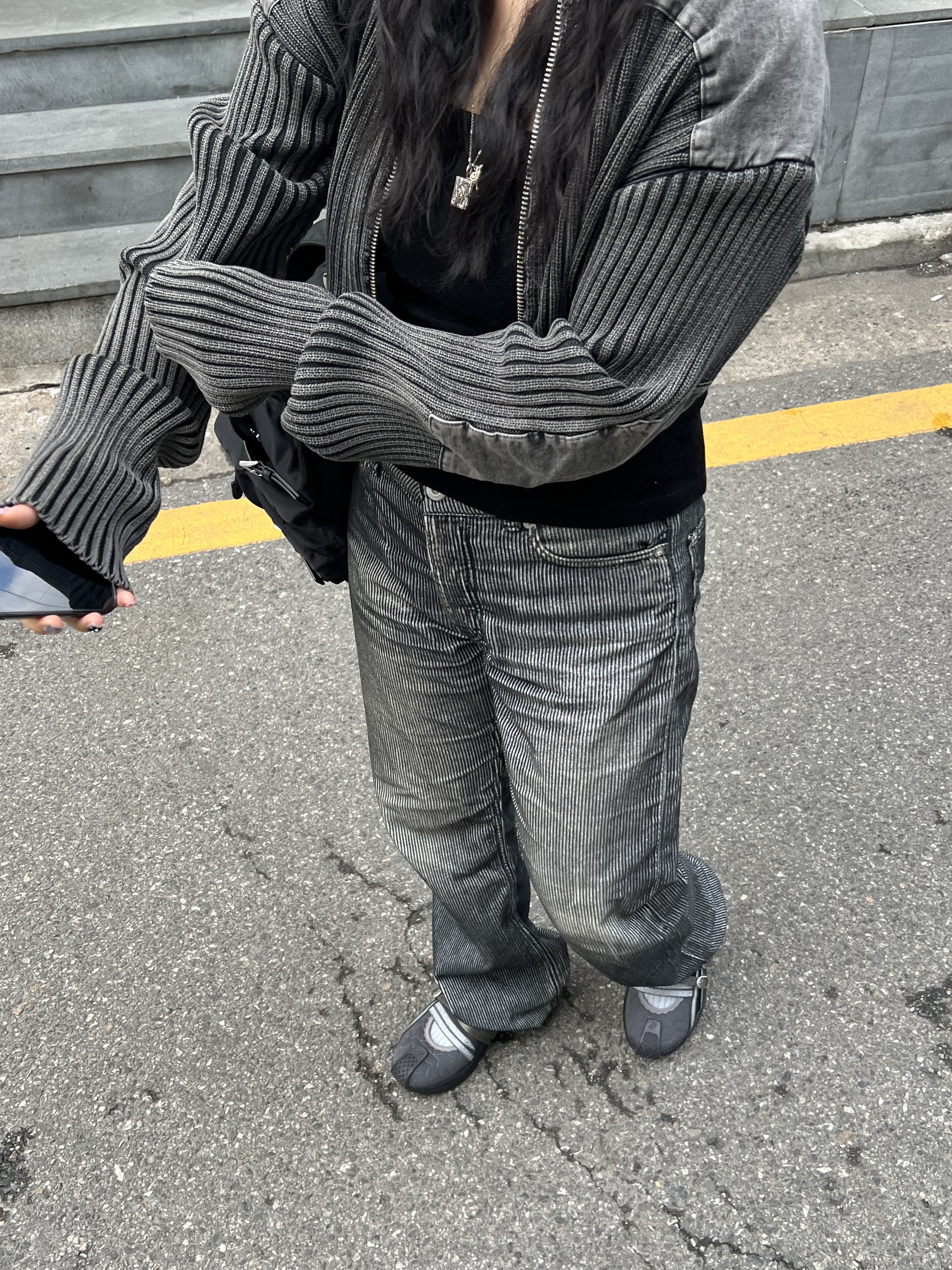 (W) Asics x Kiko Kostadinov x Heaven by Marc Jacobs Gel-Lokros Graphite Grey Gunmetal, (W) Asics x Kiko Kostadinov x Heaven by Marc Jacobs Gel-Lokros Faded Denim Pale Aqua 착용 스타일 - 2