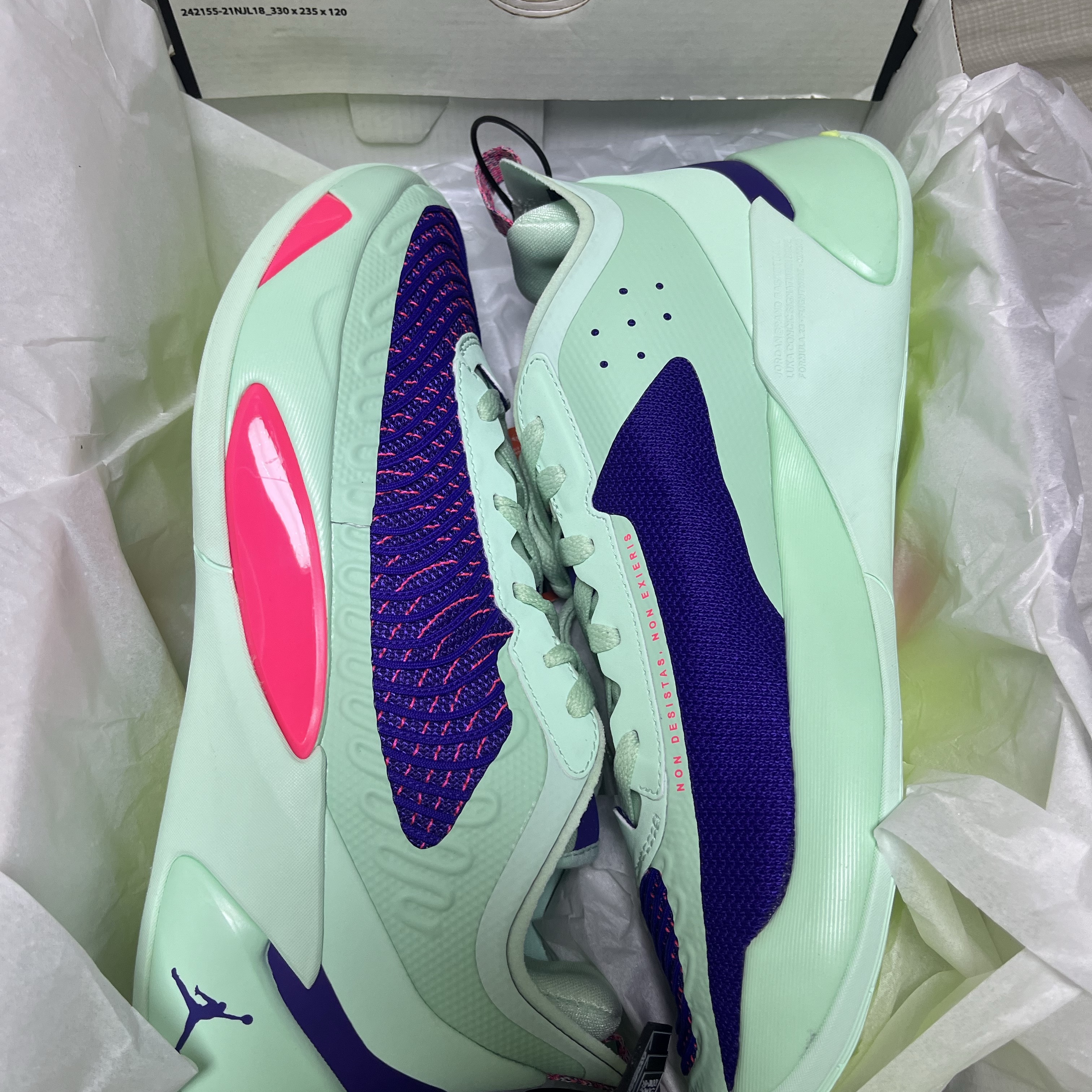 Jordan Luka 1 PF Mint Foam Racer Pink 착용 스타일
