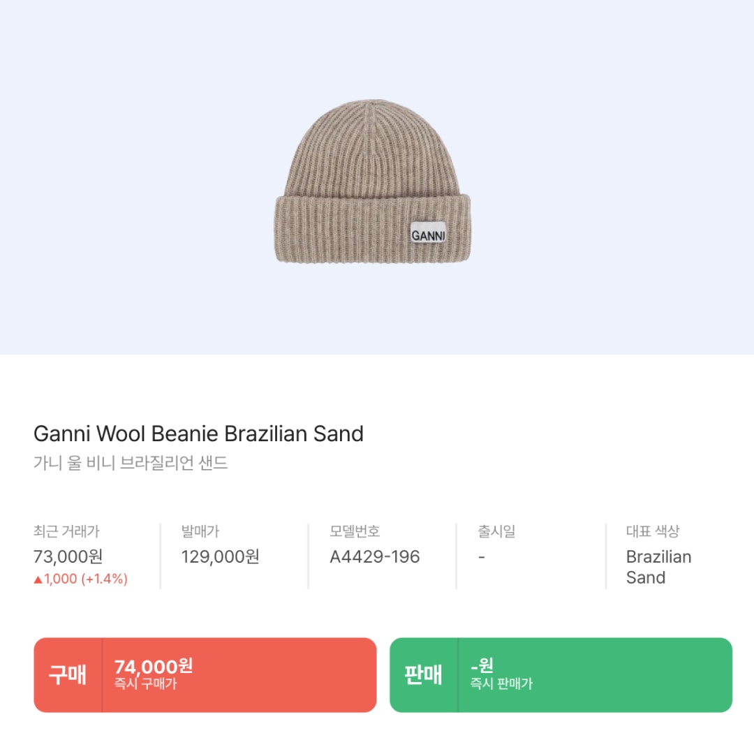 Ganni Wool Blend Ribbed-Knit Beanie Brazilian Sand 착용 스타일 - 2