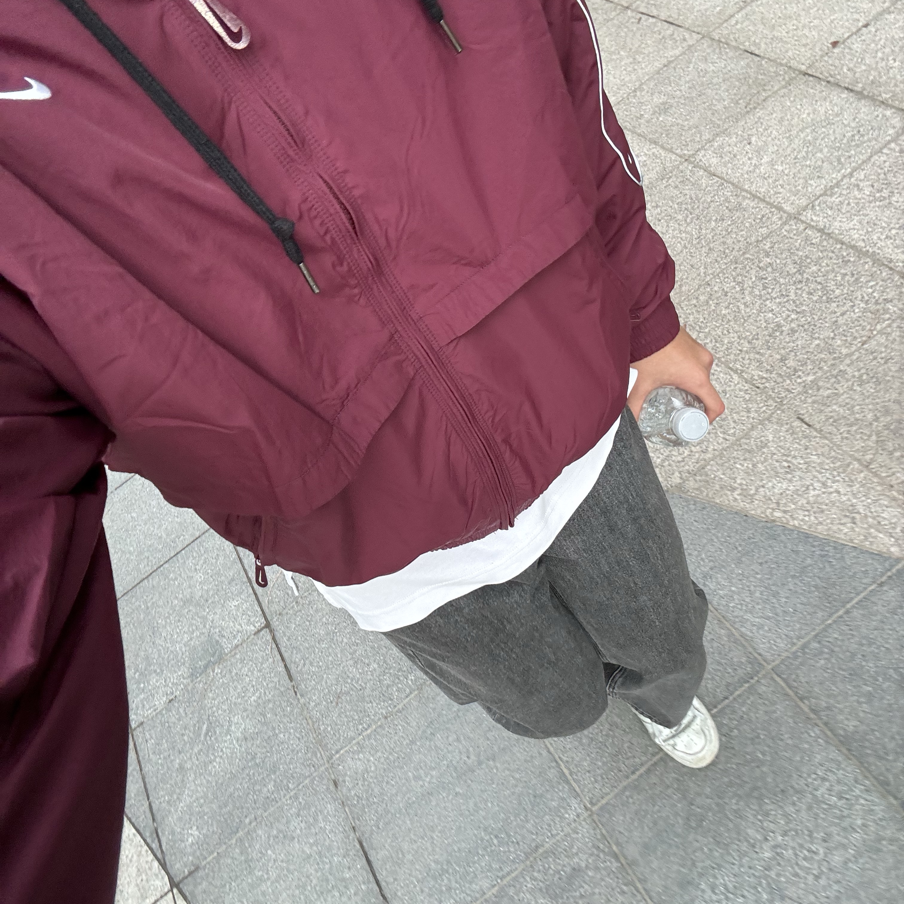 Nike NSW Solo Swoosh Woven Track Jacket Night Maroon - Asia 착용 스타일