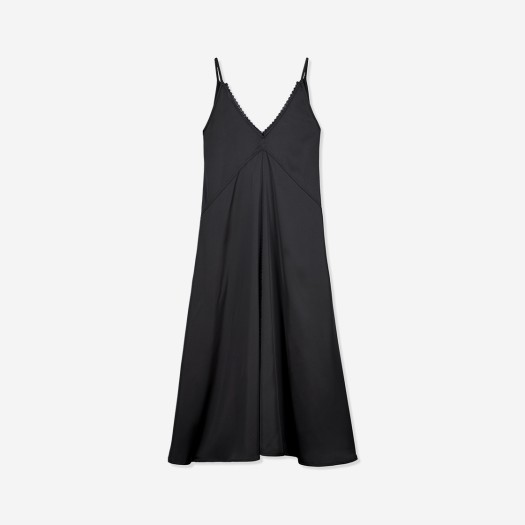 그린버터 실키 사이드 포켓 드레스 블랙