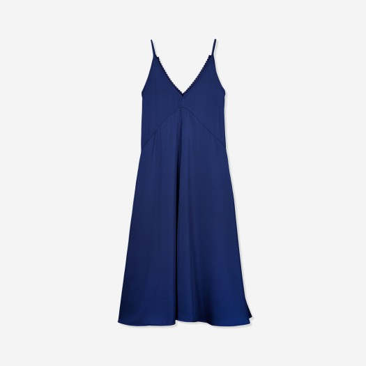 그린버터 실키 사이드 포켓 드레스 네이비