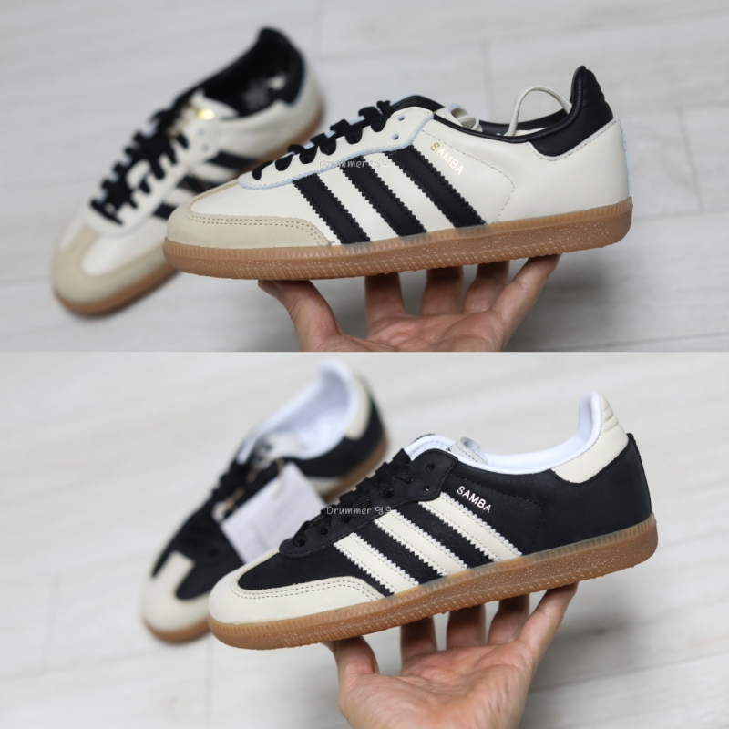 (W) Adidas Samba OG Cream White Core Black, (W) Adidas Samba OG Core Black Wonder White 착용 스타일