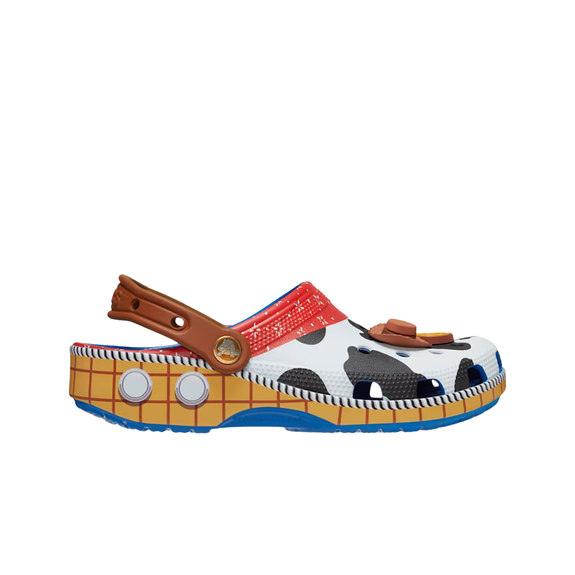 크록스 x 토이 스토리 보안관 우디 클래식 클로그 블루 진