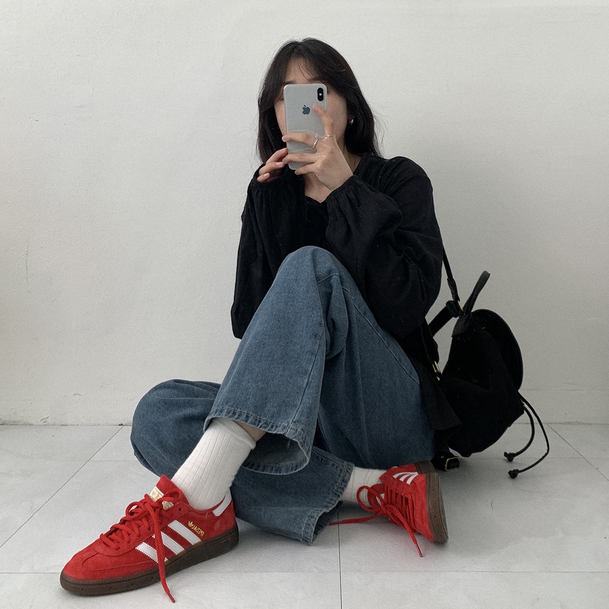 Adidas Spezial Handball Scarlet Cloud White 착용 스타일 - 2