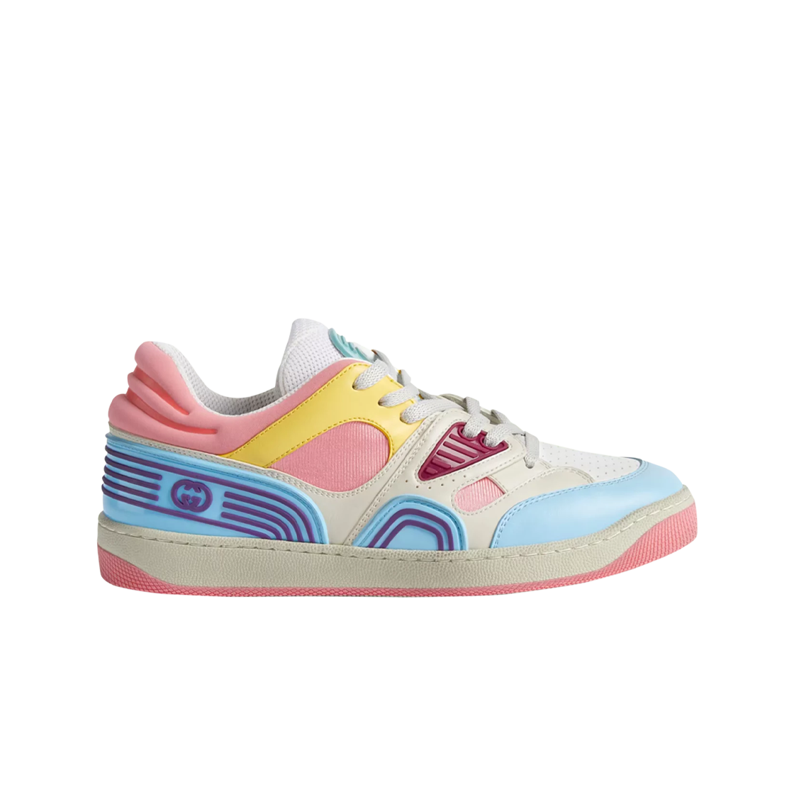 700291-2SH90-4870 (W) Gucci Basket Sneakers Light Blue Demetra