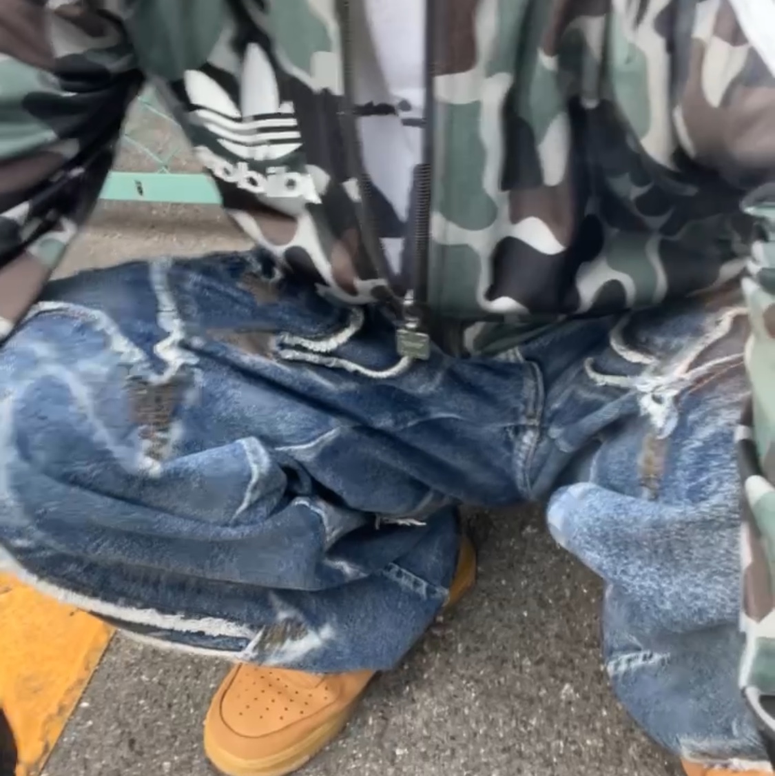 Thug Club Denim Tribal Pants Denim 착용 스타일 - 2