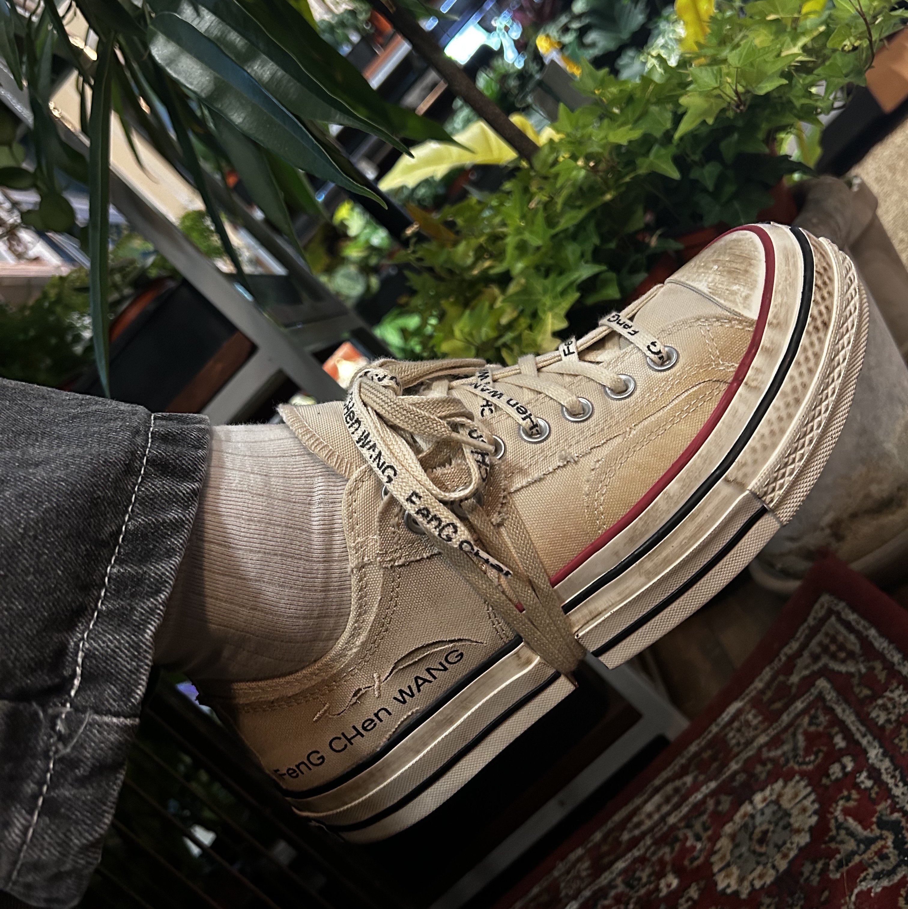 Converse x Feng Chen Wang Chuck 70 Ox 2-in-1 Brown Rice 착용 스타일
