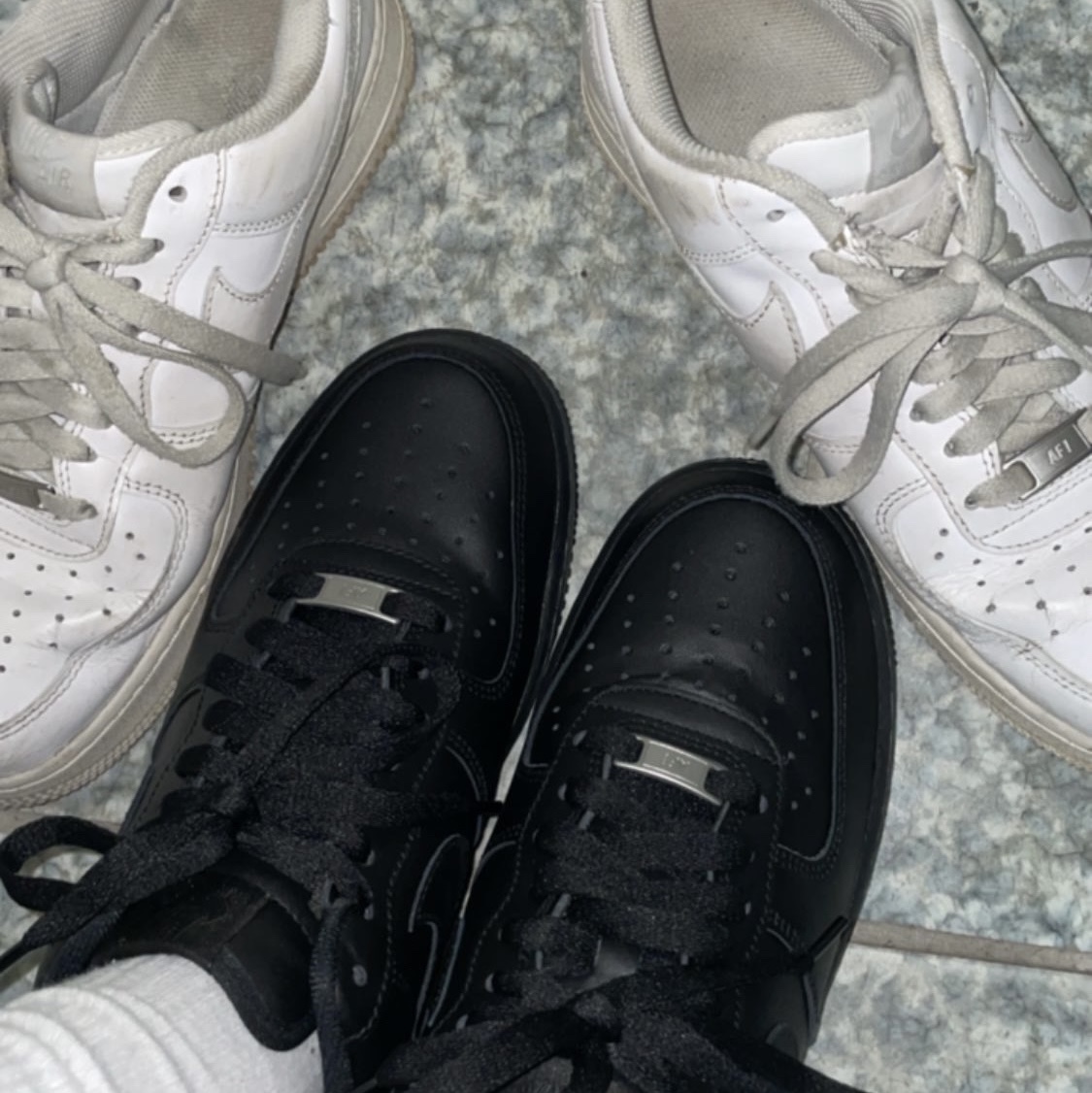 Nike Air Force 1 '07 Low Triple Black, Thug Club Denim Tribal Pants Denim 착용 스타일 - 2
