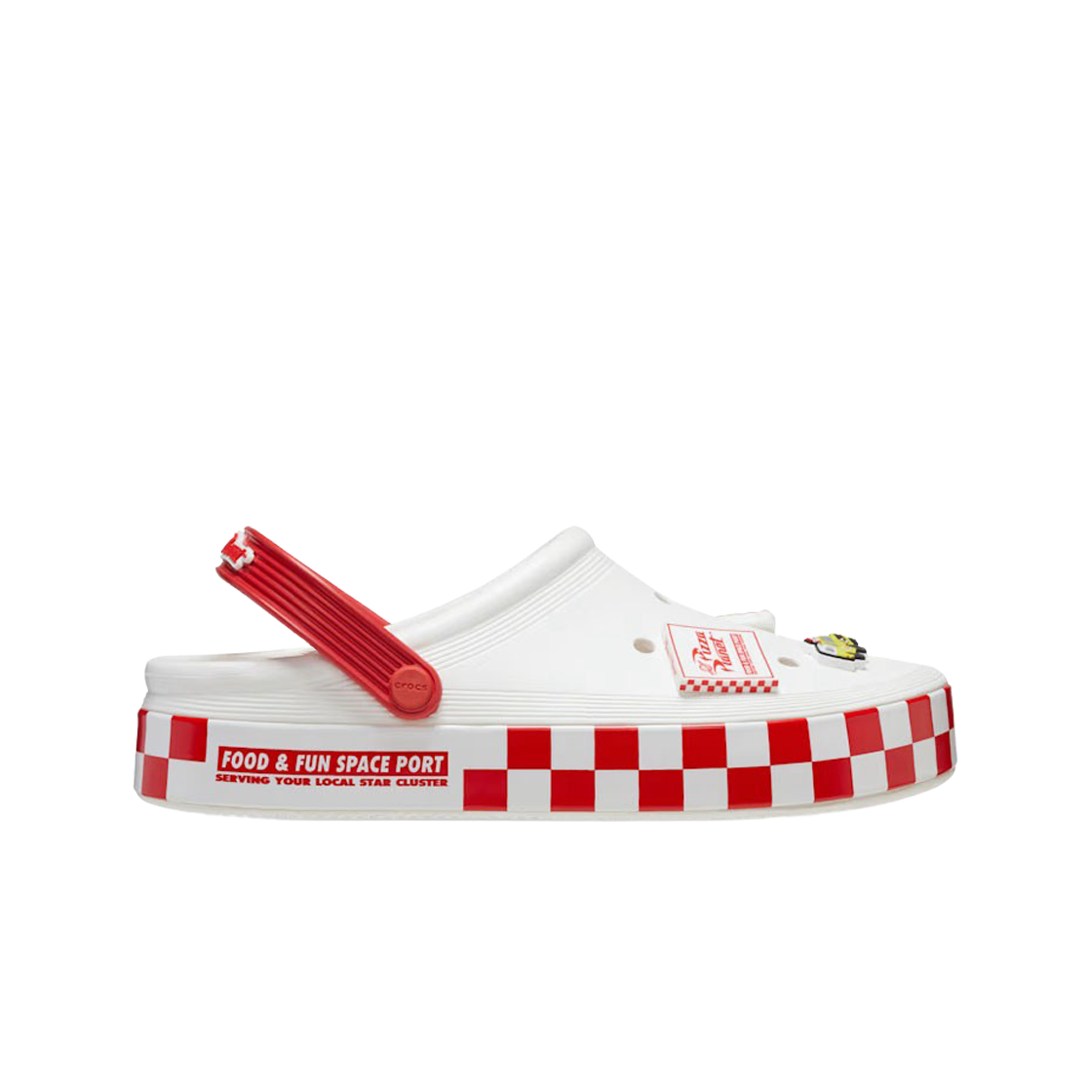 크록스 x 토이 스토리 피자 플래닛 오프 코트 클로그 화이트