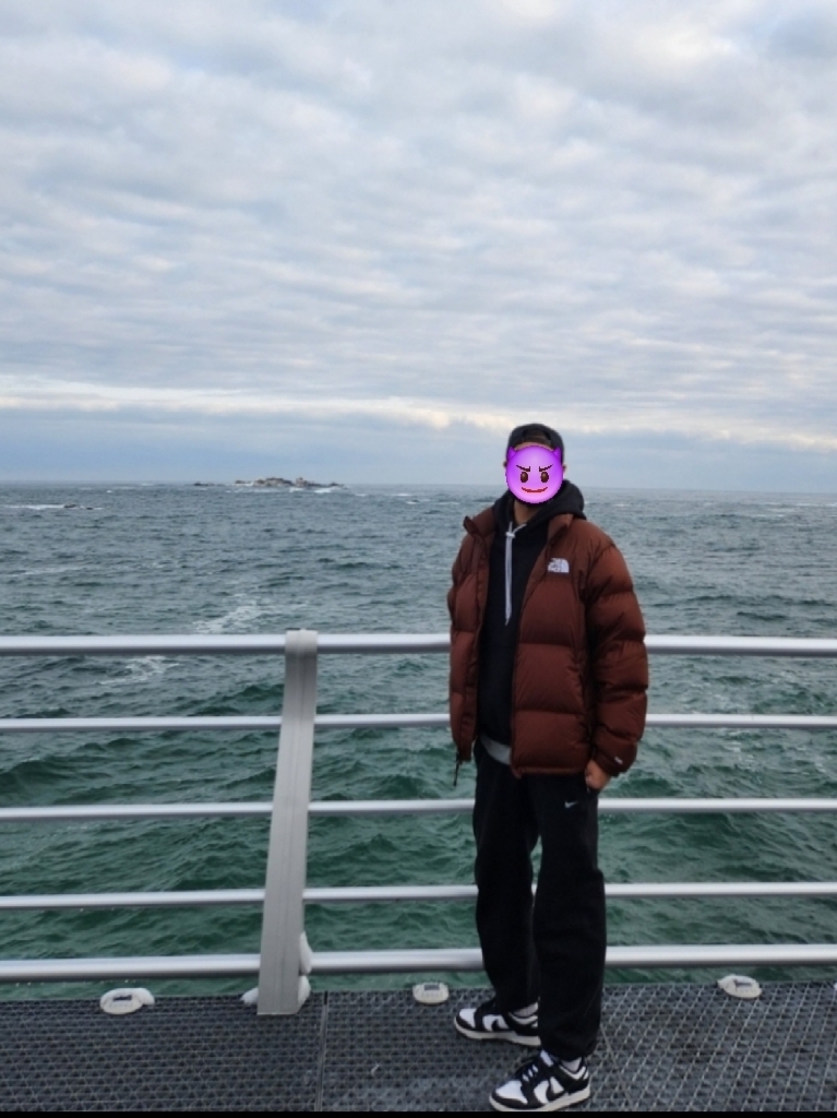 The North Face 1996 Retro Nuptse Jacket Dark Oak, (W) Nike NRG Solo Swoosh Fleece Pants Black White - US/EU 착용 스타일 - 4