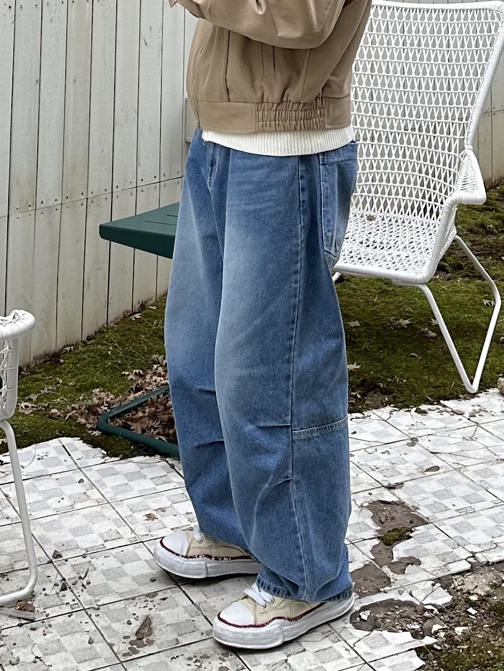 Maison Mihara Yasuhiro Peterson OG Sole Canvas Low-top Sneakers Natural 착용 스타일 - 3