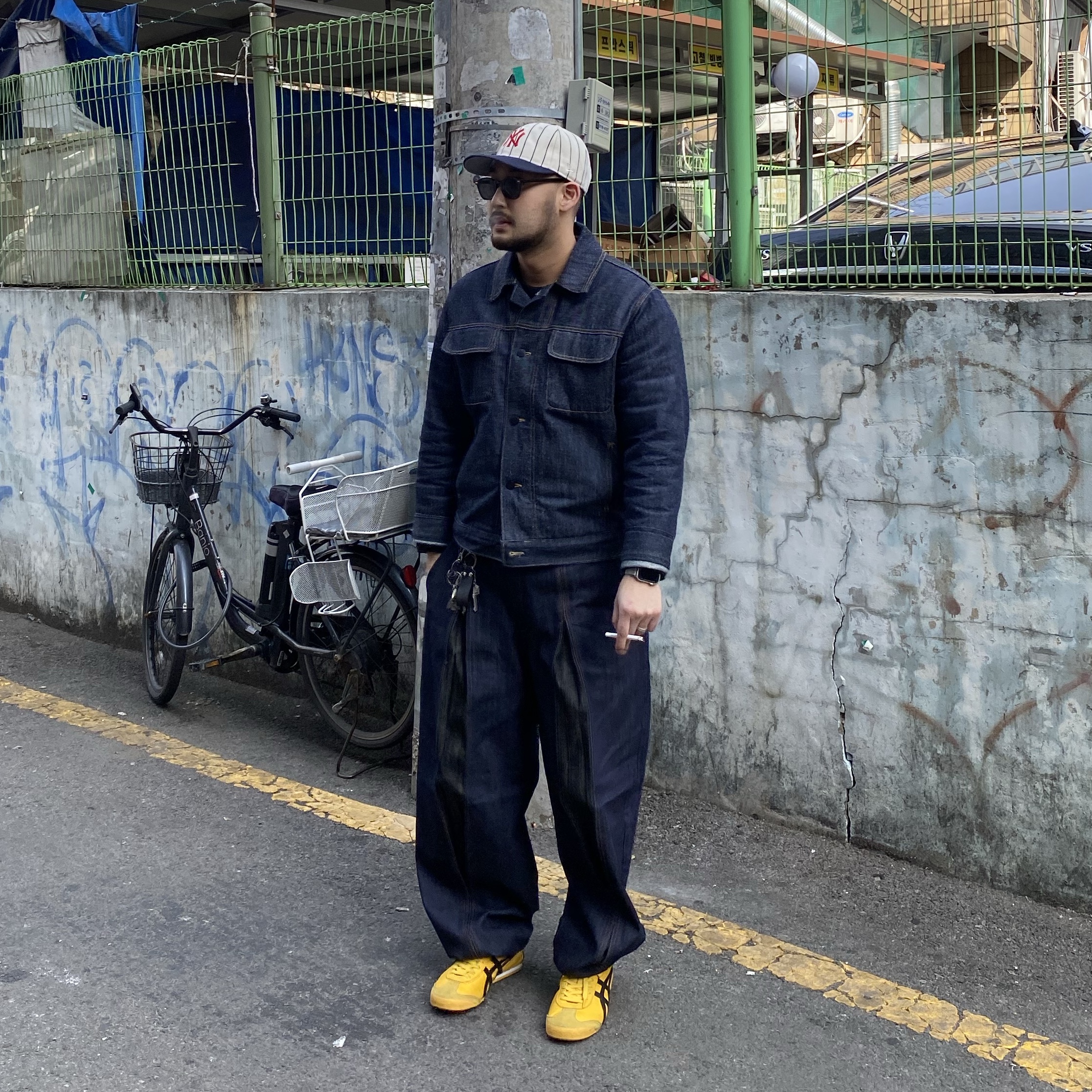 Aime Leon Dore x New Era Wool Yankees Hat Cream 착용 스타일 - 3