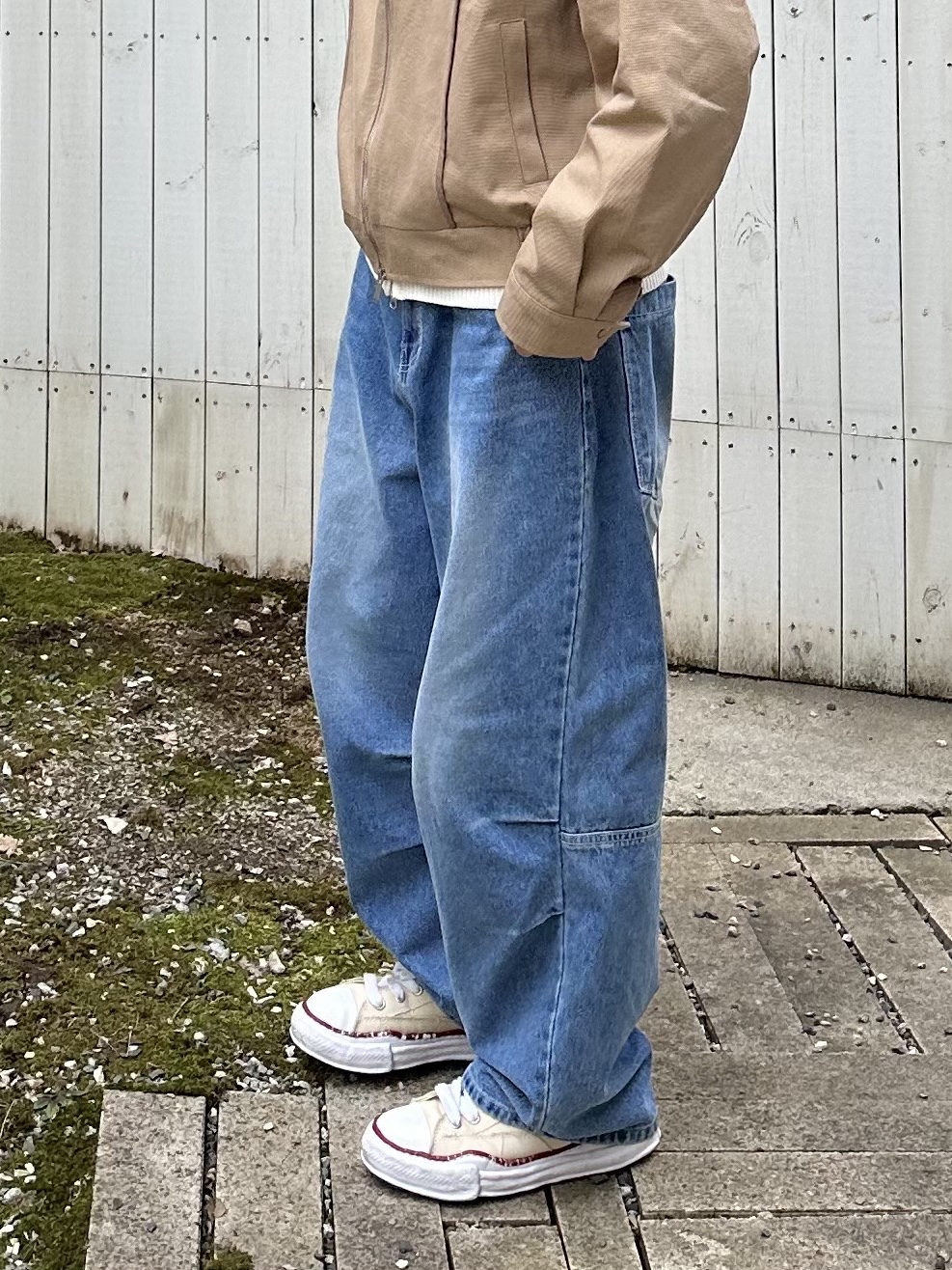 Maison Mihara Yasuhiro Peterson OG Sole Canvas Low-top Sneakers Natural 착용 스타일 - 2