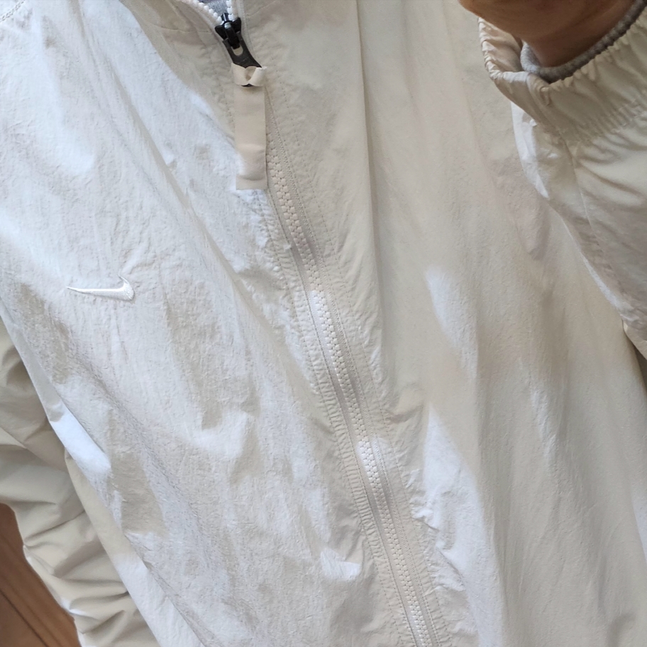 Nike NRG Solo Swoosh Woven Track Jacket Phantom White - Asia 착용 스타일