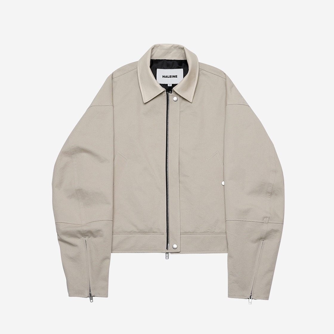 알렌느 3 스티치 워크 크롭 자켓 크림 베이지(Haleine 3 Stitch Work Crop Jacket Cream Beige) - 2