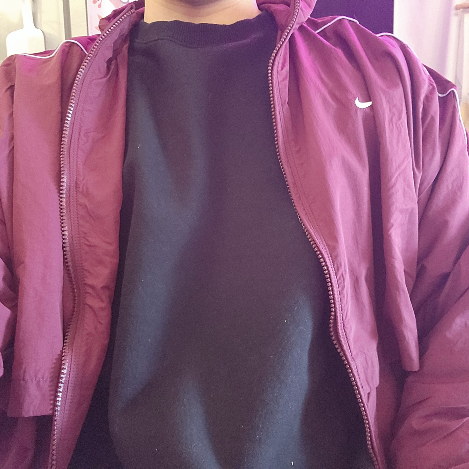 Nike NSW Solo Swoosh Woven Track Jacket Night Maroon - Asia 착용 스타일