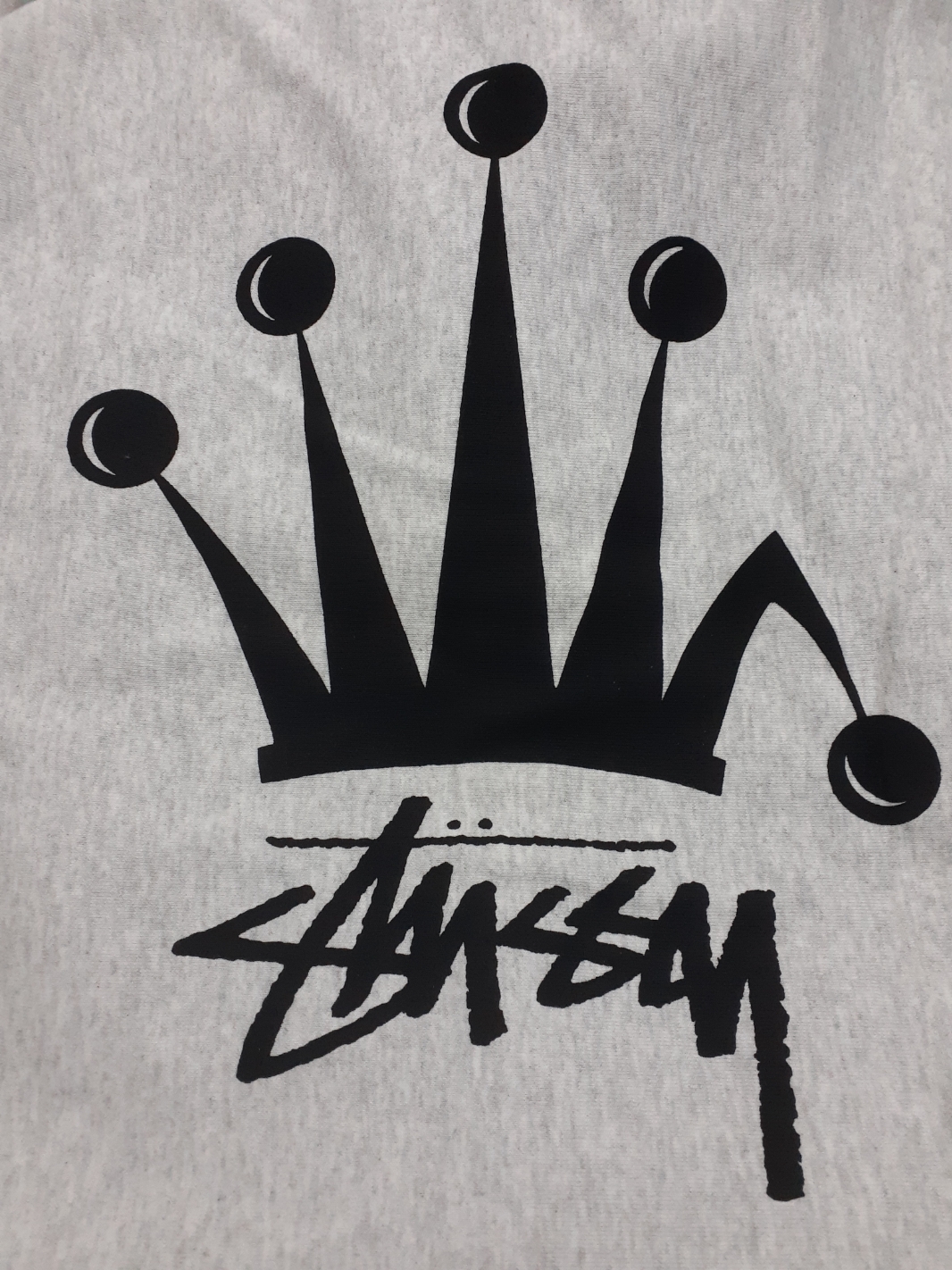 Stussy Regal Crown Zip Hoodie Ash Heather 착용 스타일