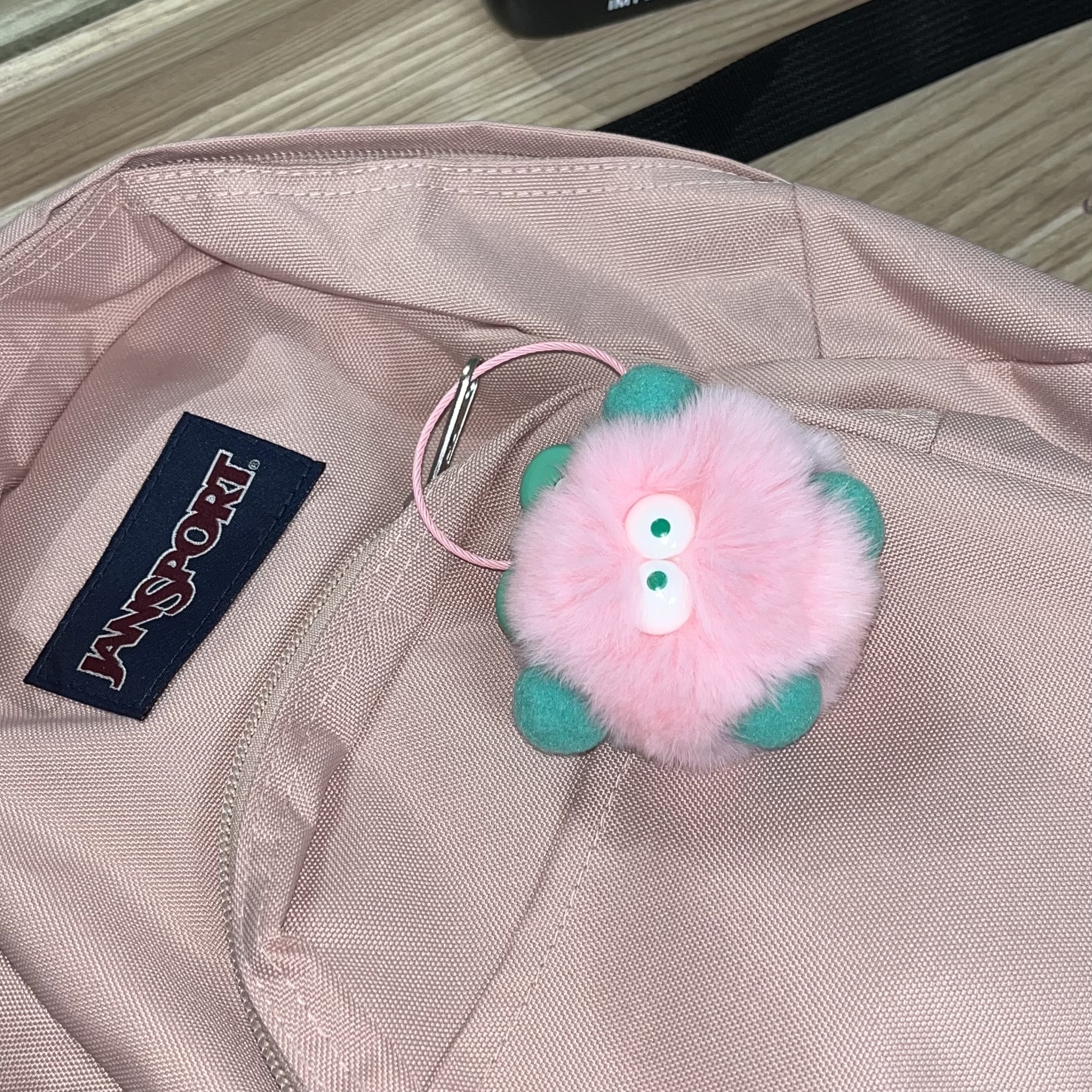 Jansport Half Pint Mini Backpack Misty Rose 착용 스타일