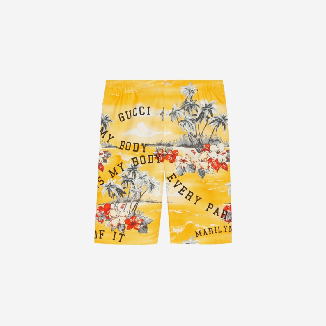 Gucci Poplin Shorts Yellow 상세 이미지 1