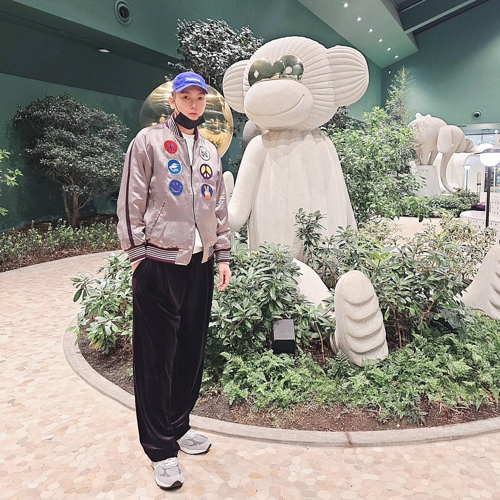 Supreme Washed Chino Twill Camp Cap Purple - 23SS, Needles Acetate Sateen Award Jacket Grey 착용 스타일 - 1