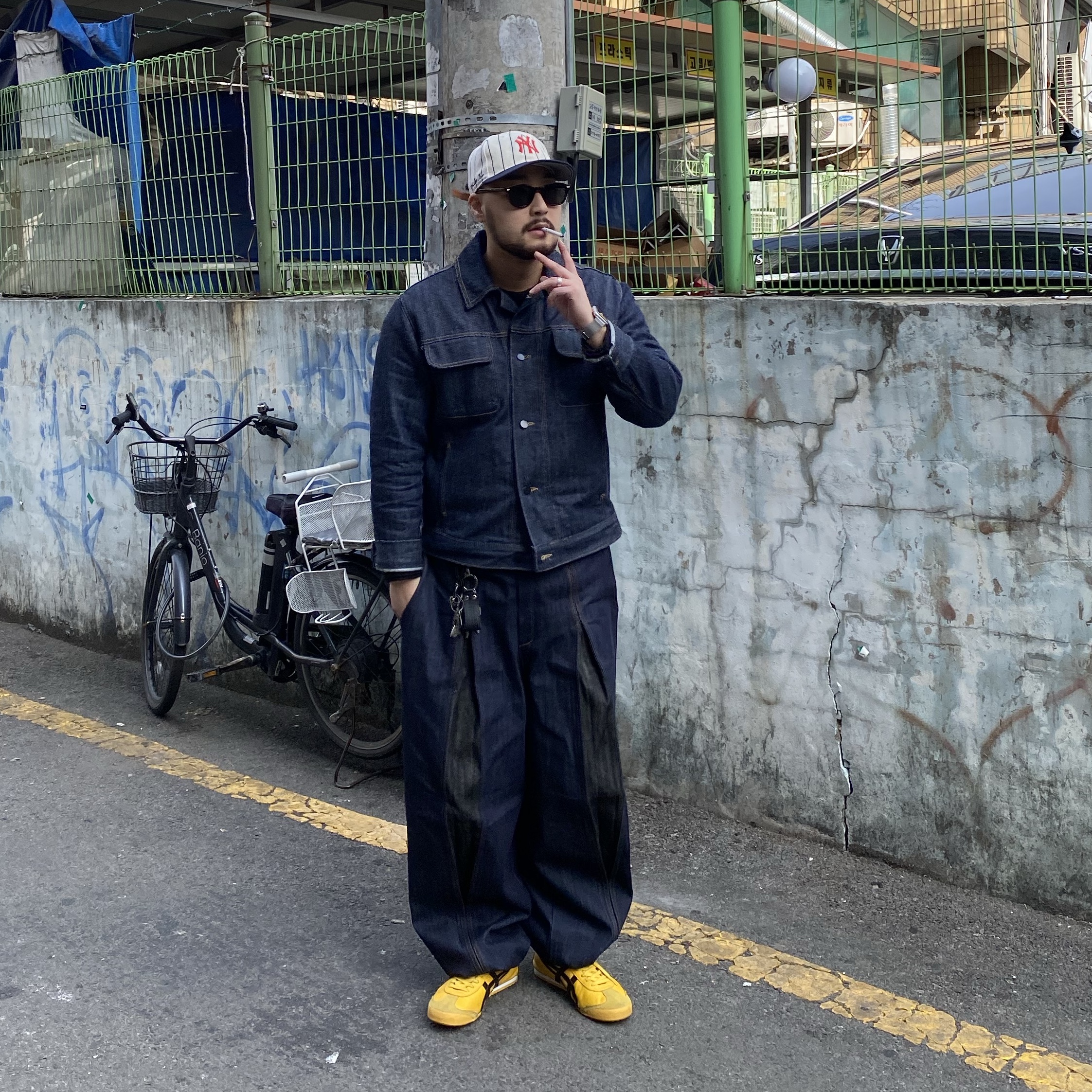 Aime Leon Dore x New Era Wool Yankees Hat Cream 착용 스타일 - 2