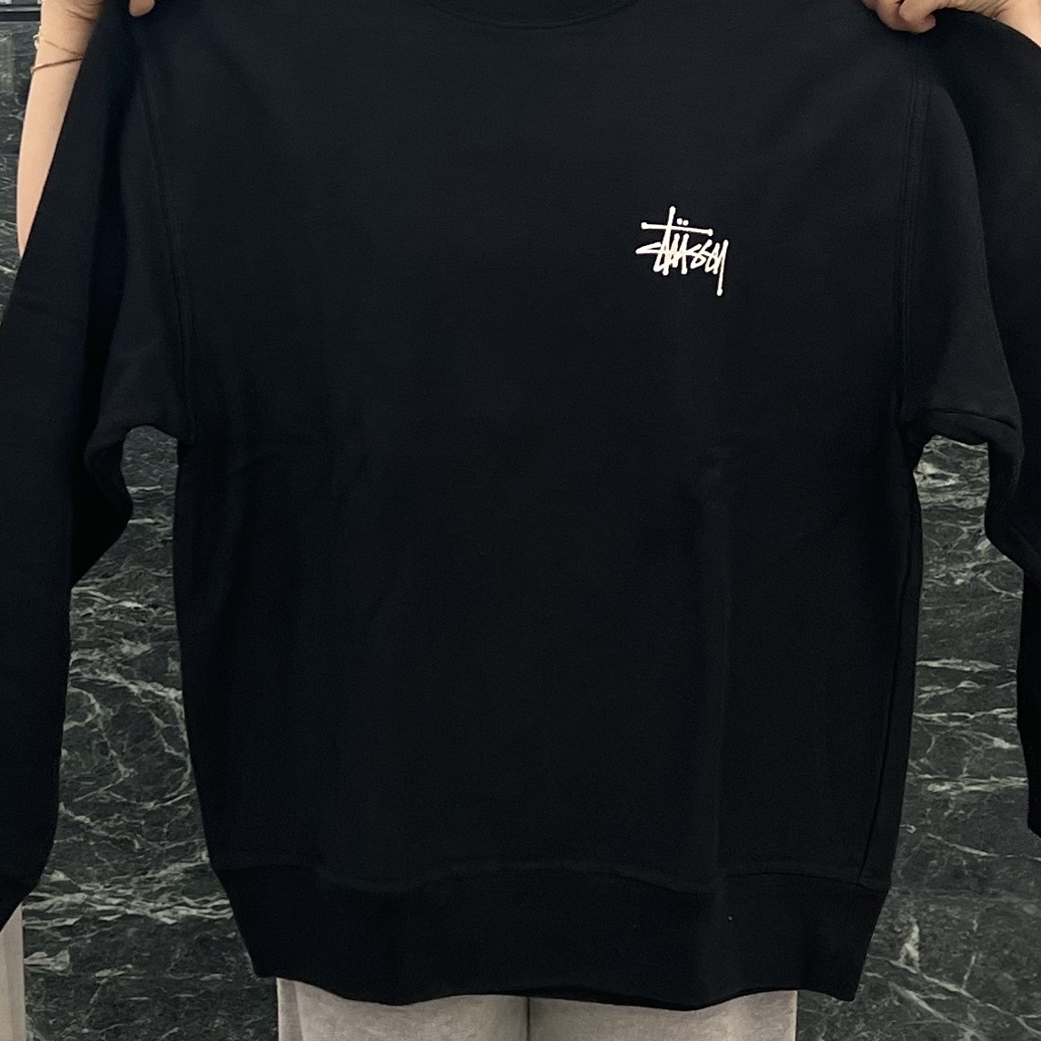 Stussy Basic Stussy Crew Black 2023 착용 스타일