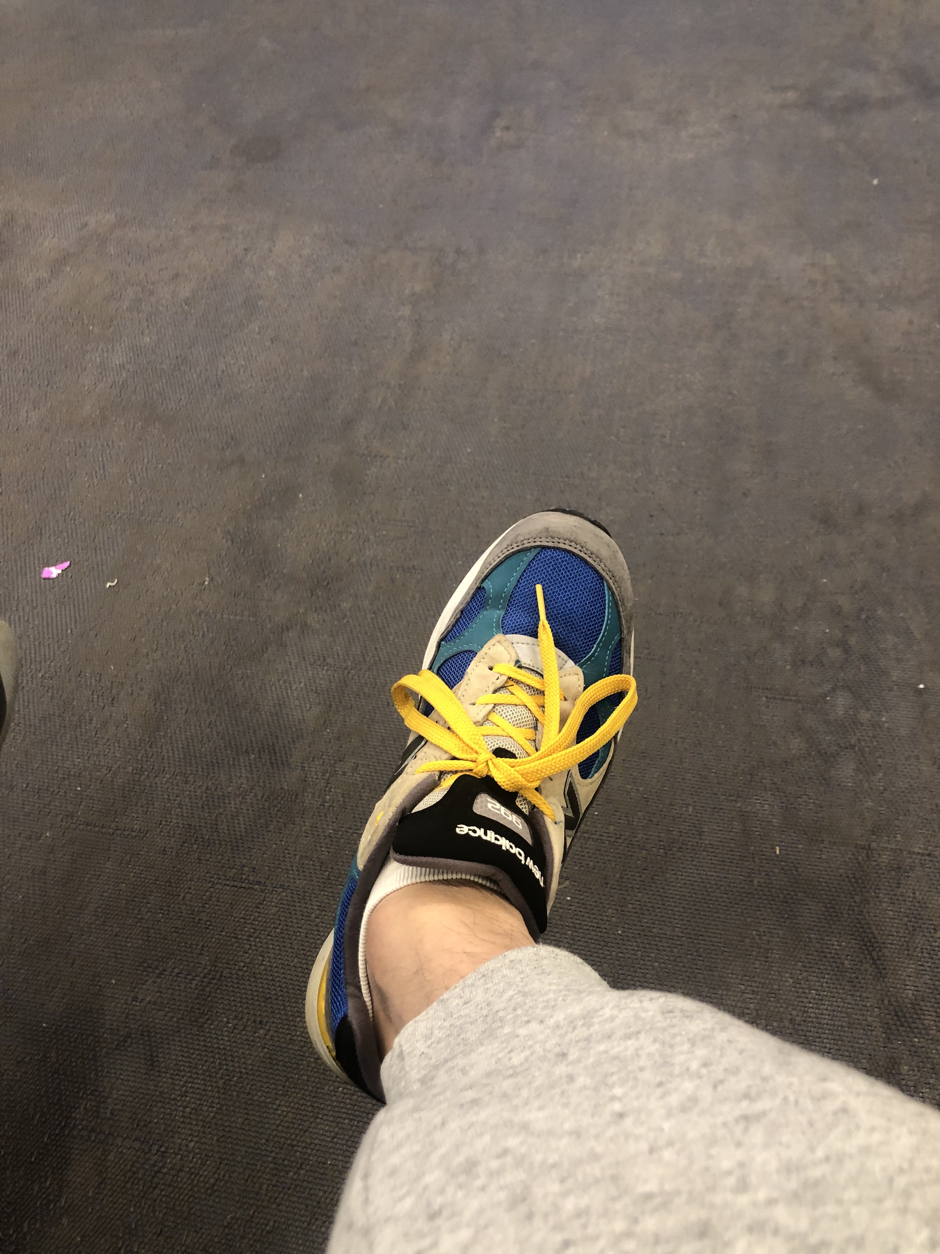 New Balance x Billy's 992 Made in USA Grey Blue Teal 착용 스타일