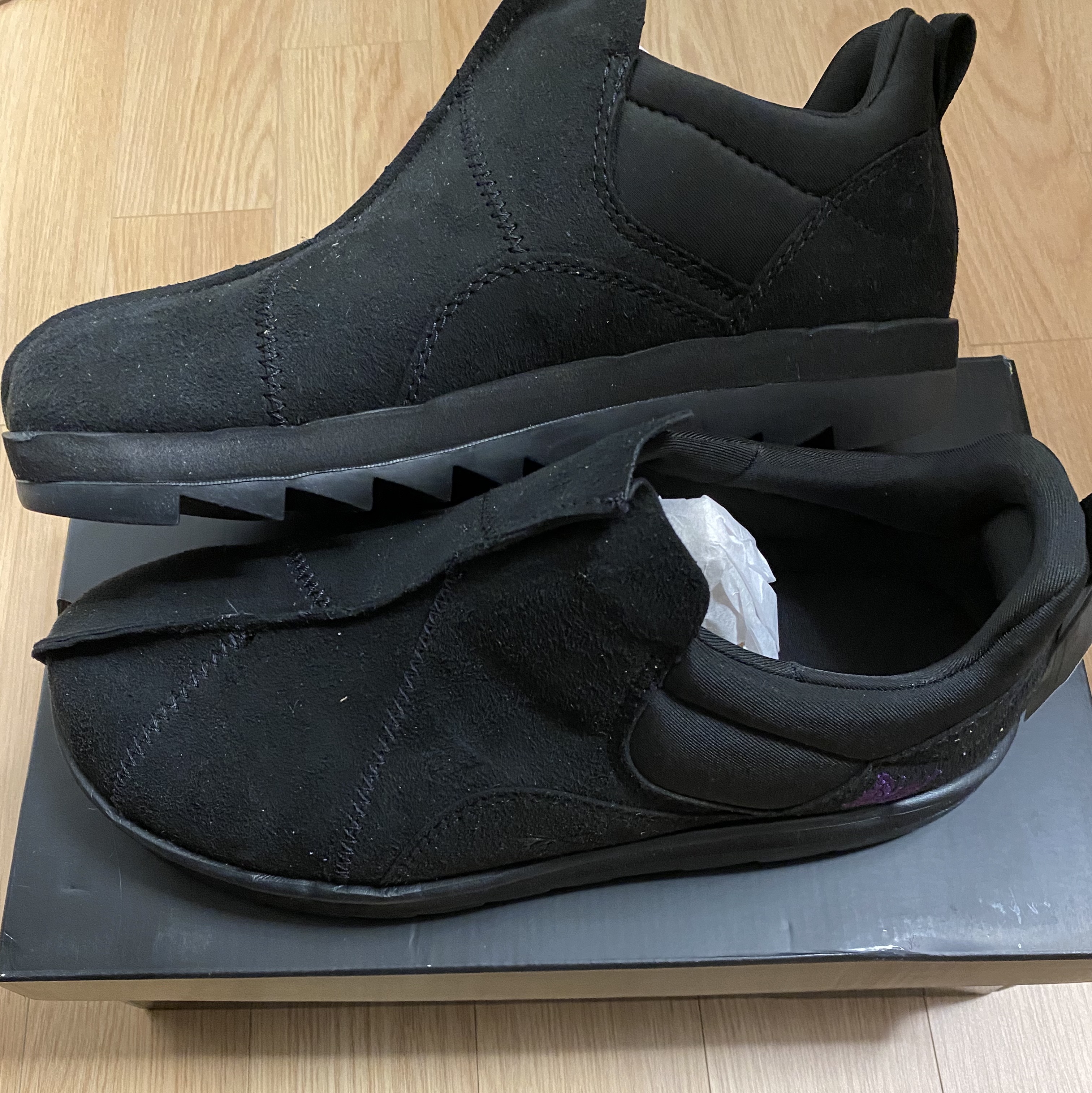 Reebok x Needles Beatnik Moc Core Black Extreme Purple 착용 스타일