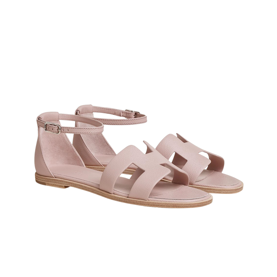 (W) 에르메스 산토리니 샌들 앱송 & 팔라듐 하드웨어 로즈 포슬렌((W) Hermes Santorini Sandal Epsom & Palladium Rose Porcelaine) - 2