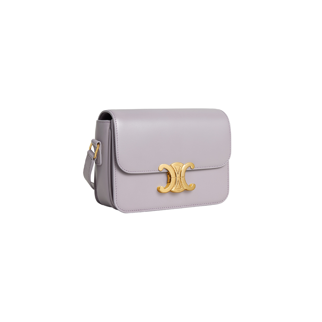 Celine Teen Triomphe Bag in Shiny Calfskin Light Lilac 상세 이미지 2