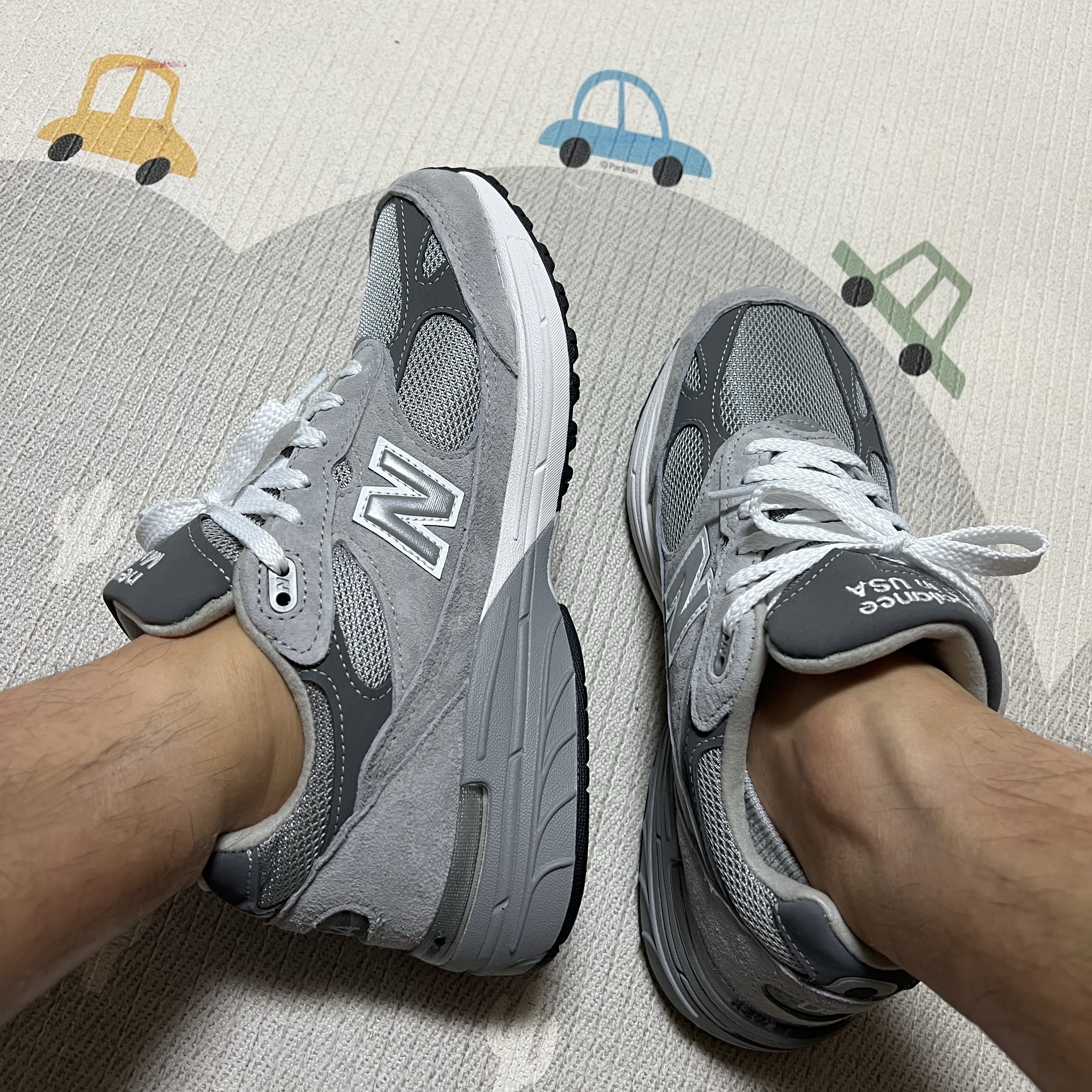 New Balance 993 Made in USA Grey - D Standard 착용 스타일