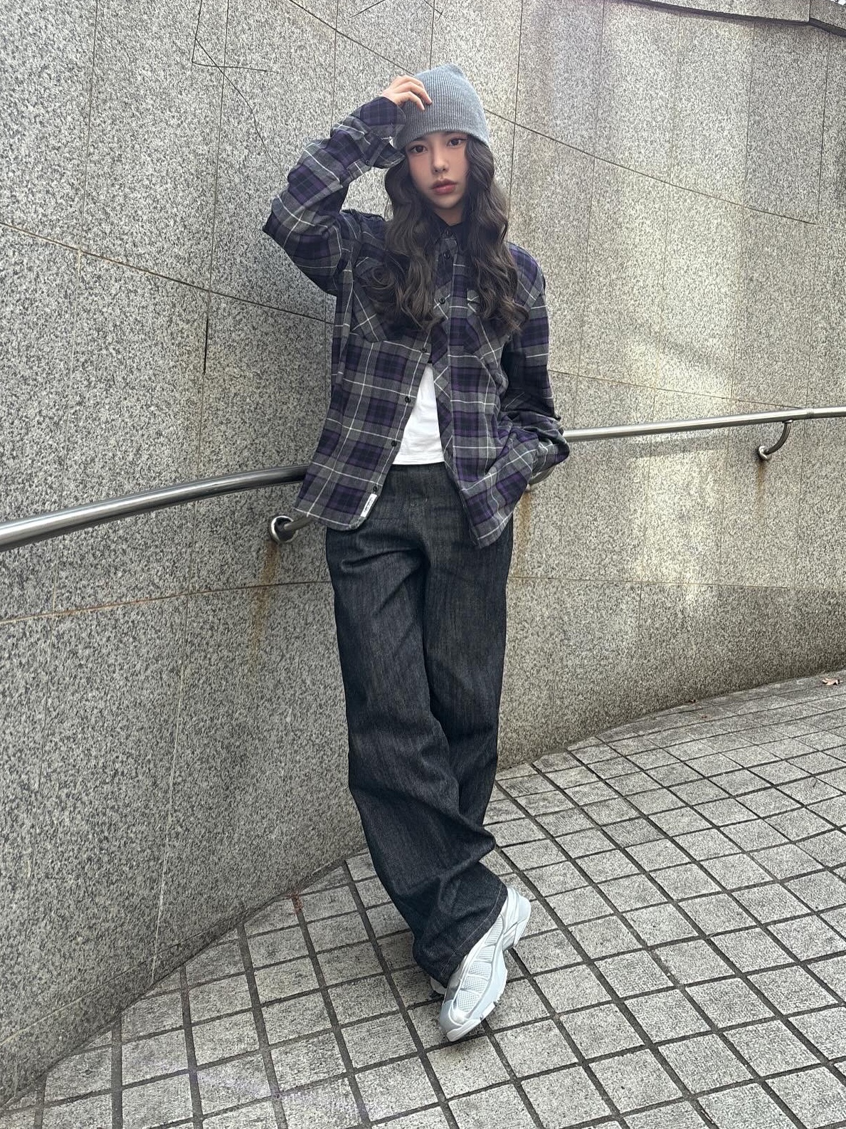 Fila Replica 2002 Grey White 착용 스타일 - 2