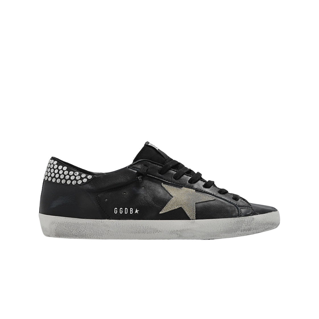 골든구스 슈퍼스타 블랙 토프 실버탭 스니커즈(Golden Goose Superstar Black Taupe Silver Heel Tab Sneakers)