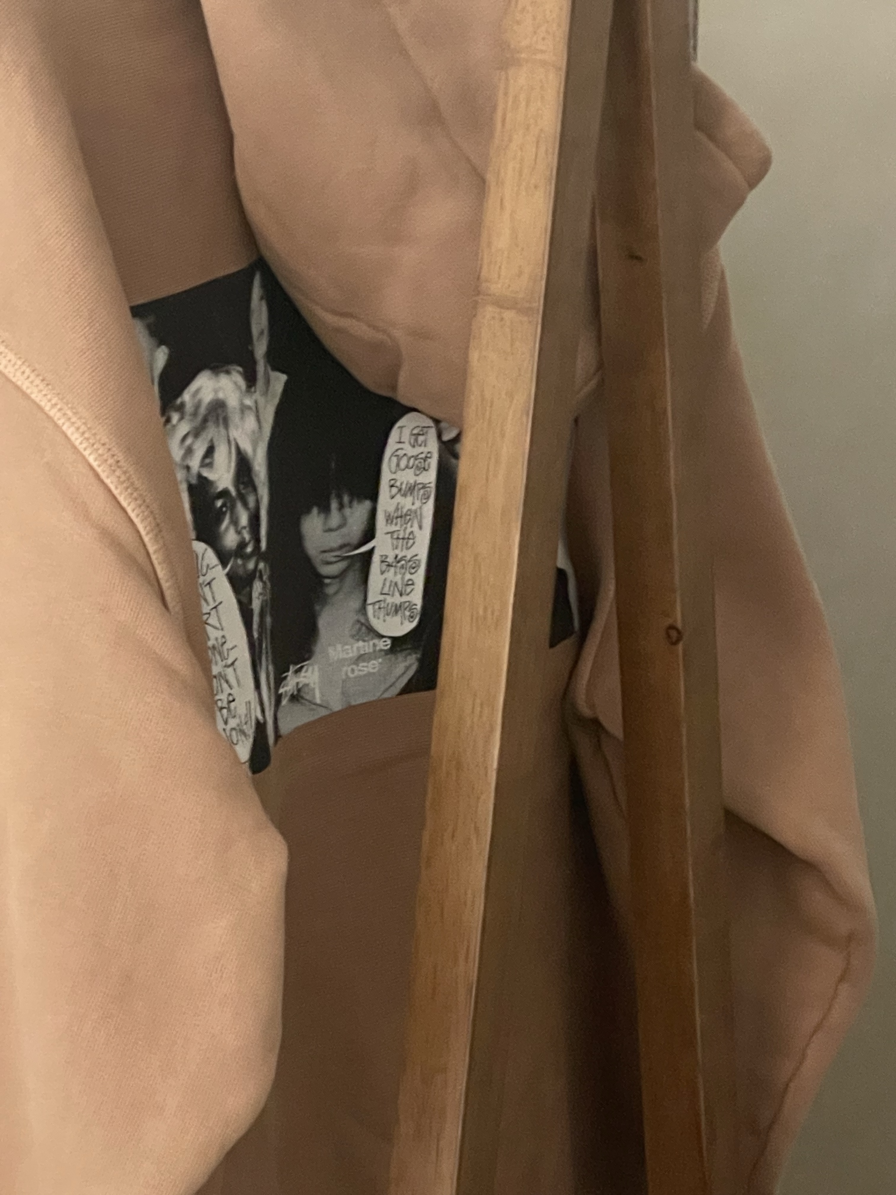 Stussy x Martine Rose Collage Pigment Dyed Hoodie Mocha 착용 스타일